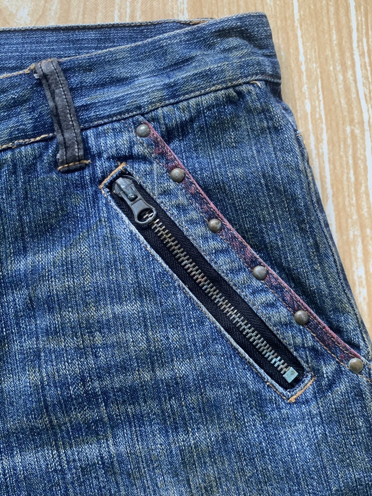 In The Attic Rare Distressed In The Attic Flare Denim Jeans Pants Size US 31 - 16 Thumbnail