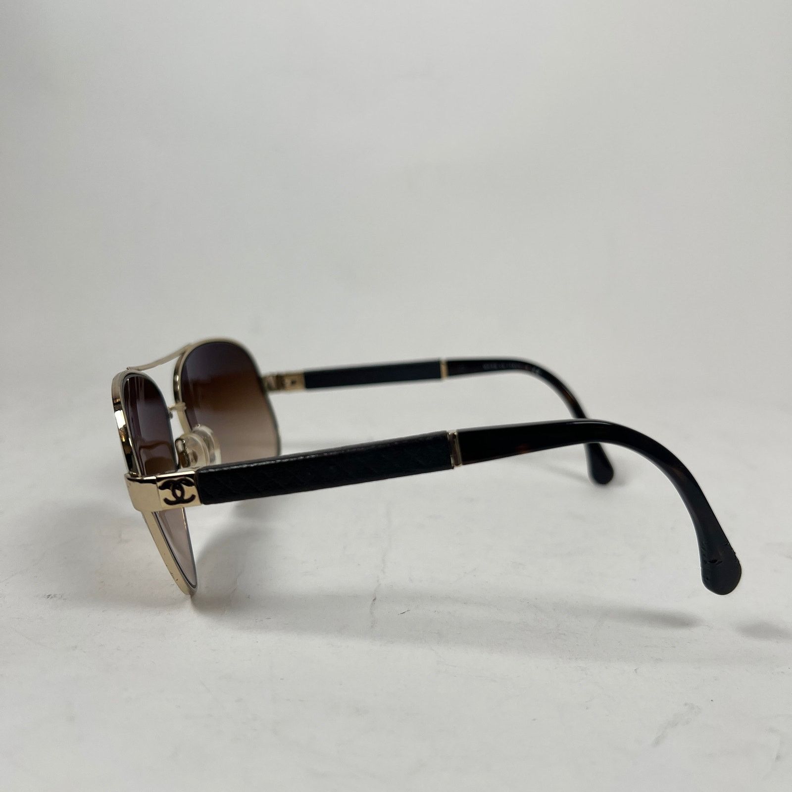 Chanel Chanel Lambskin Quilted CC Aviator Sunglasses Size ONE SIZE - 3 Thumbnail