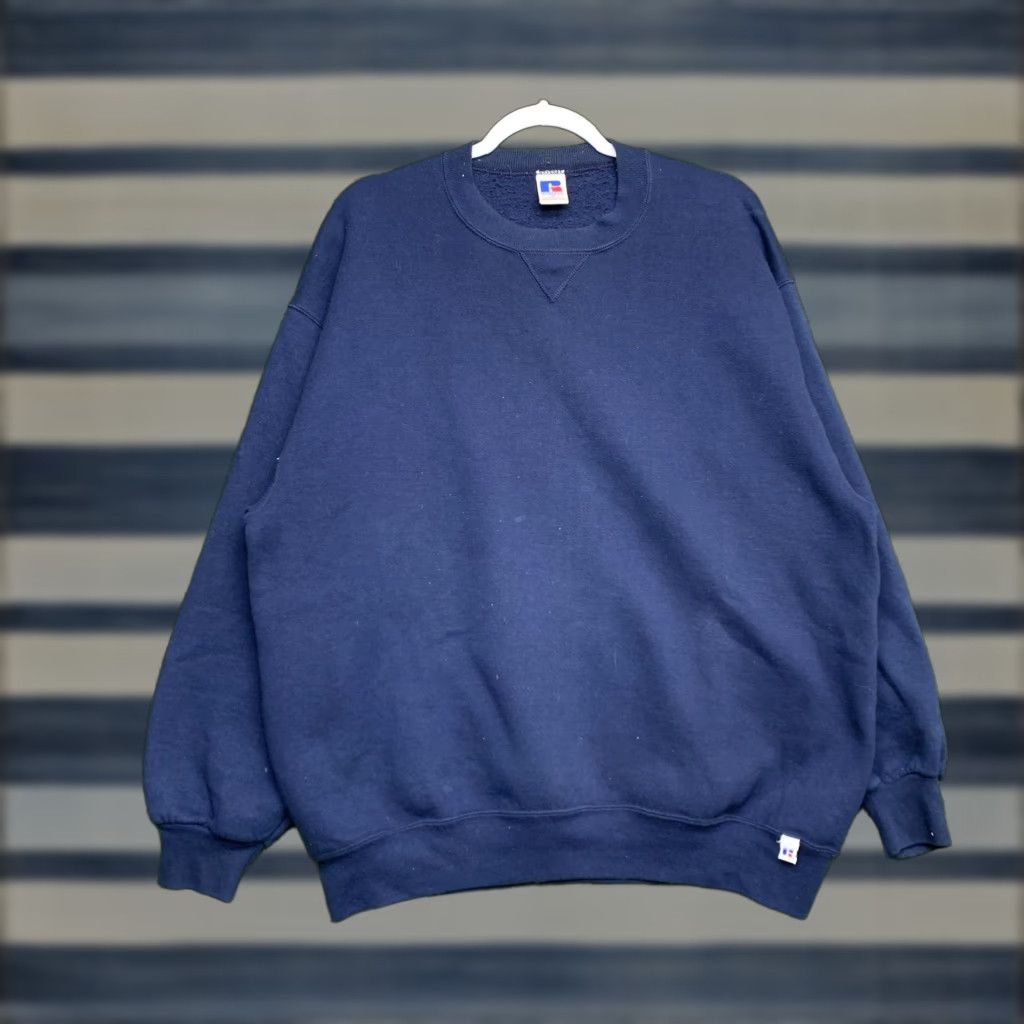 Russell Athletic VINTAGE Russell Athletic Sweatshirt Mens XL Blue Crewneck Fleece Made USA Size US XL / EU 56 / 4 - 1 Thumbnail