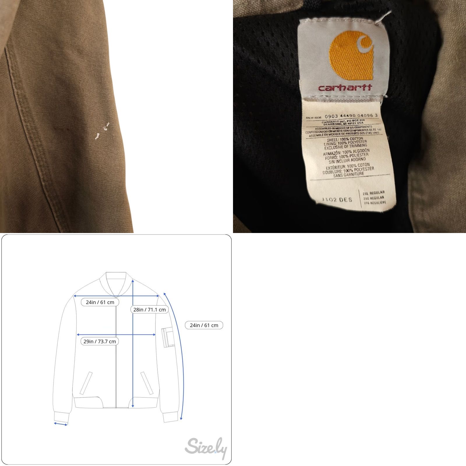 Carhartt VINTAGE Carhartt Work Jacket Mens Size 2XL Beige Y2K J102 DES Santa Fe Desert Jacket Size US XXL / EU 58 / 5 - 8 Thumbnail