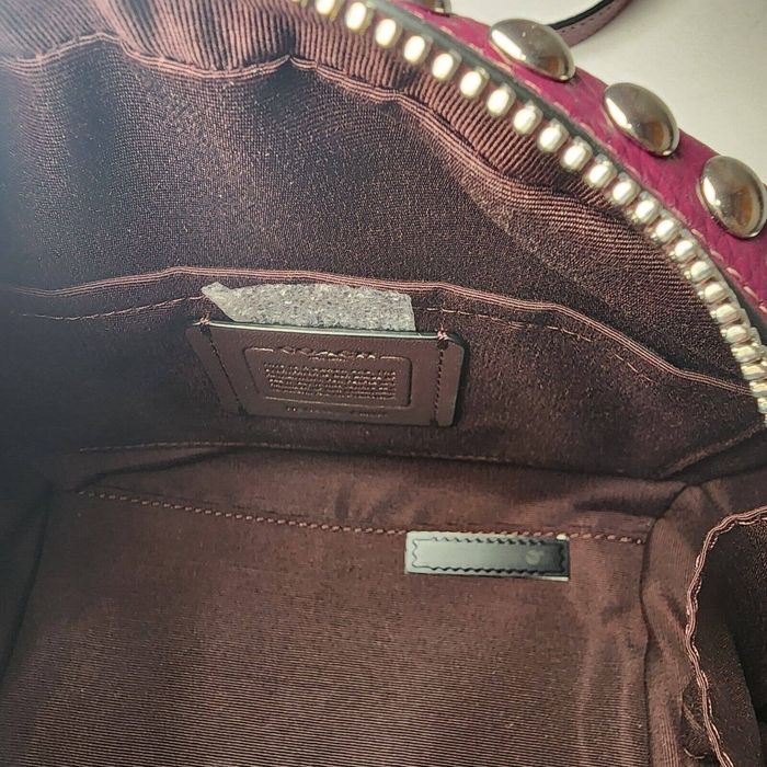 Coach Coach CM071 Rivets Sydney Satchel Crossbody Deep Berry | Grailed