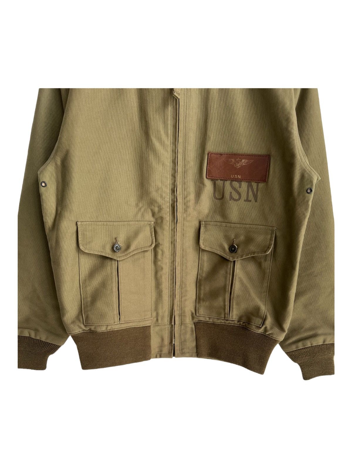 Buzz Rickson's 1930s USN Type 37J1 Aviator Spring Flying Jacket Bronson MFG Size US M / EU 48-50 / 2 - 6 Thumbnail