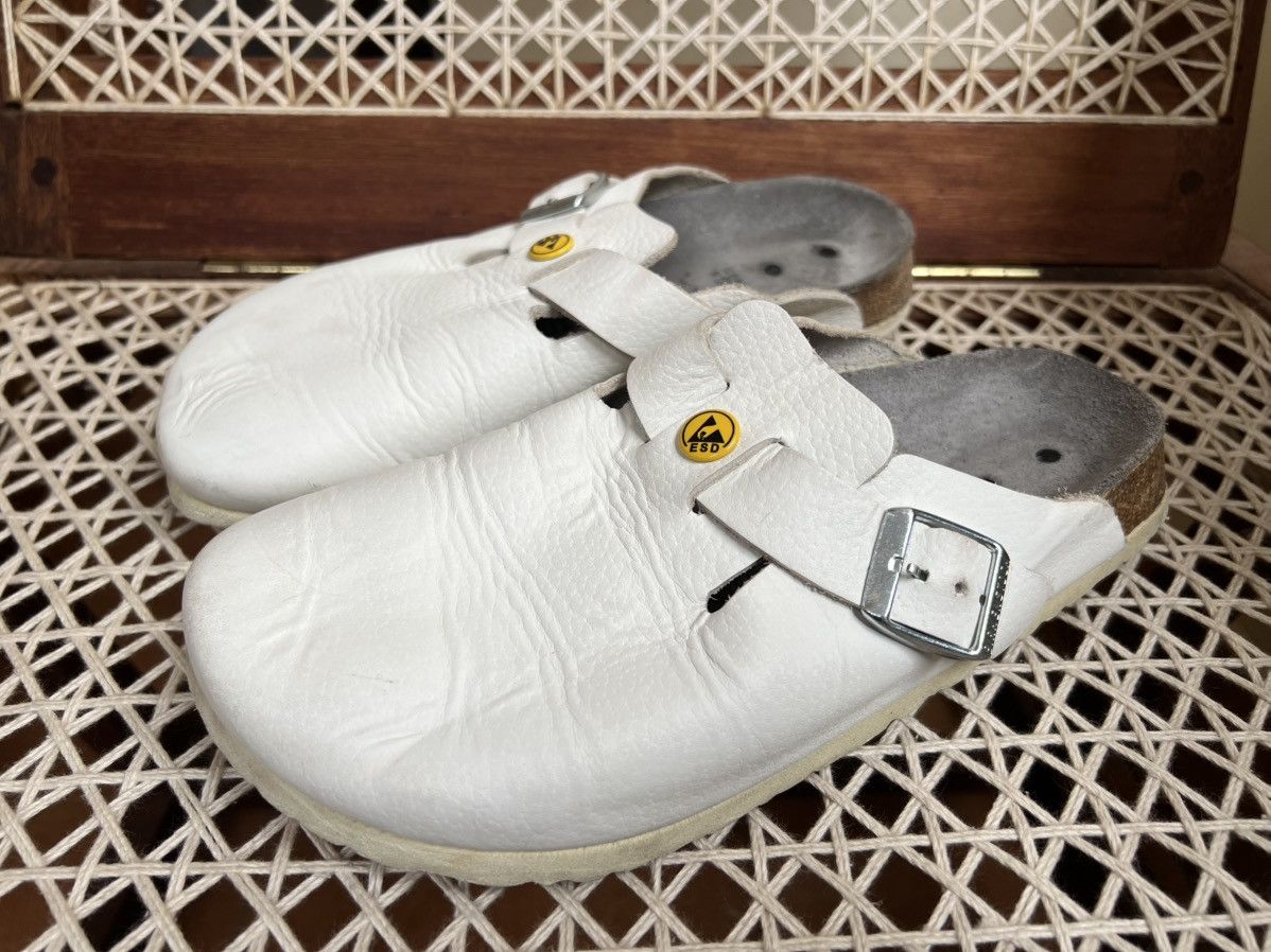 Birkenstock Birkenstock Leather Boston White Comfort Clogs EU 38 Size US 8 / IT 38 - 2 Thumbnail