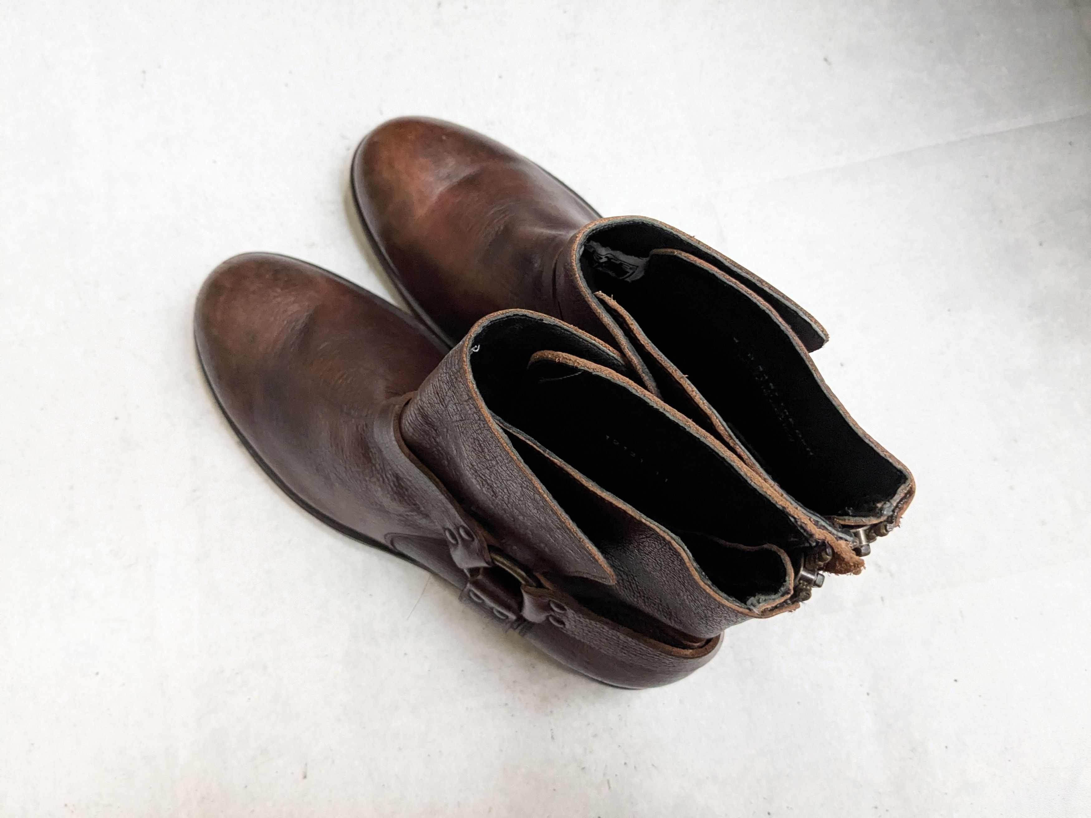 Frye Frye Harness Boots 9 D Brown Leather Buckle Size US 9 / EU 42 - 13 Thumbnail