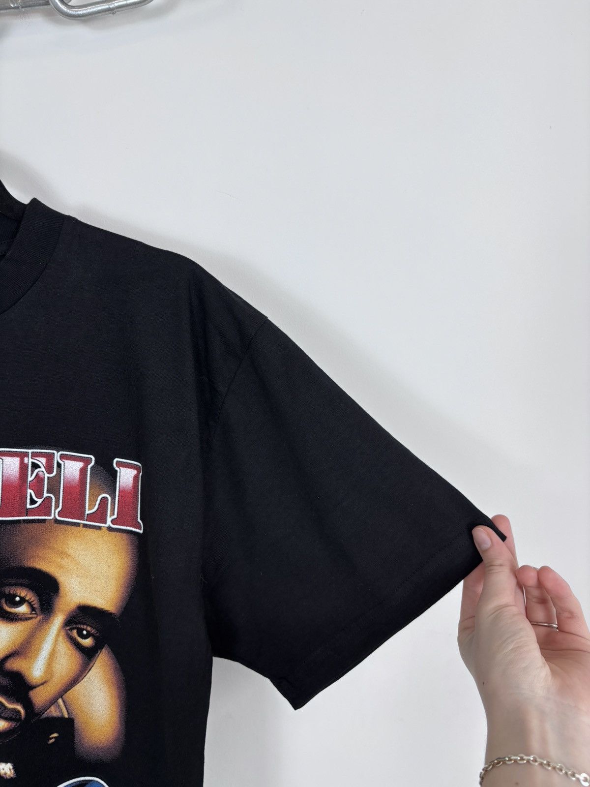 Rap Tees Vintage 2Pac Makaveli Against All Odds Rap Song Black Tee Size US L / EU 52-54 / 3 - 8 Thumbnail
