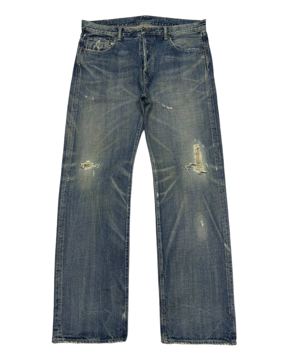 Spellbound SPELLBOUND CLAW MARK BAGGY DISTRESSED DENIM JEANS Size US 37 - 7 Thumbnail