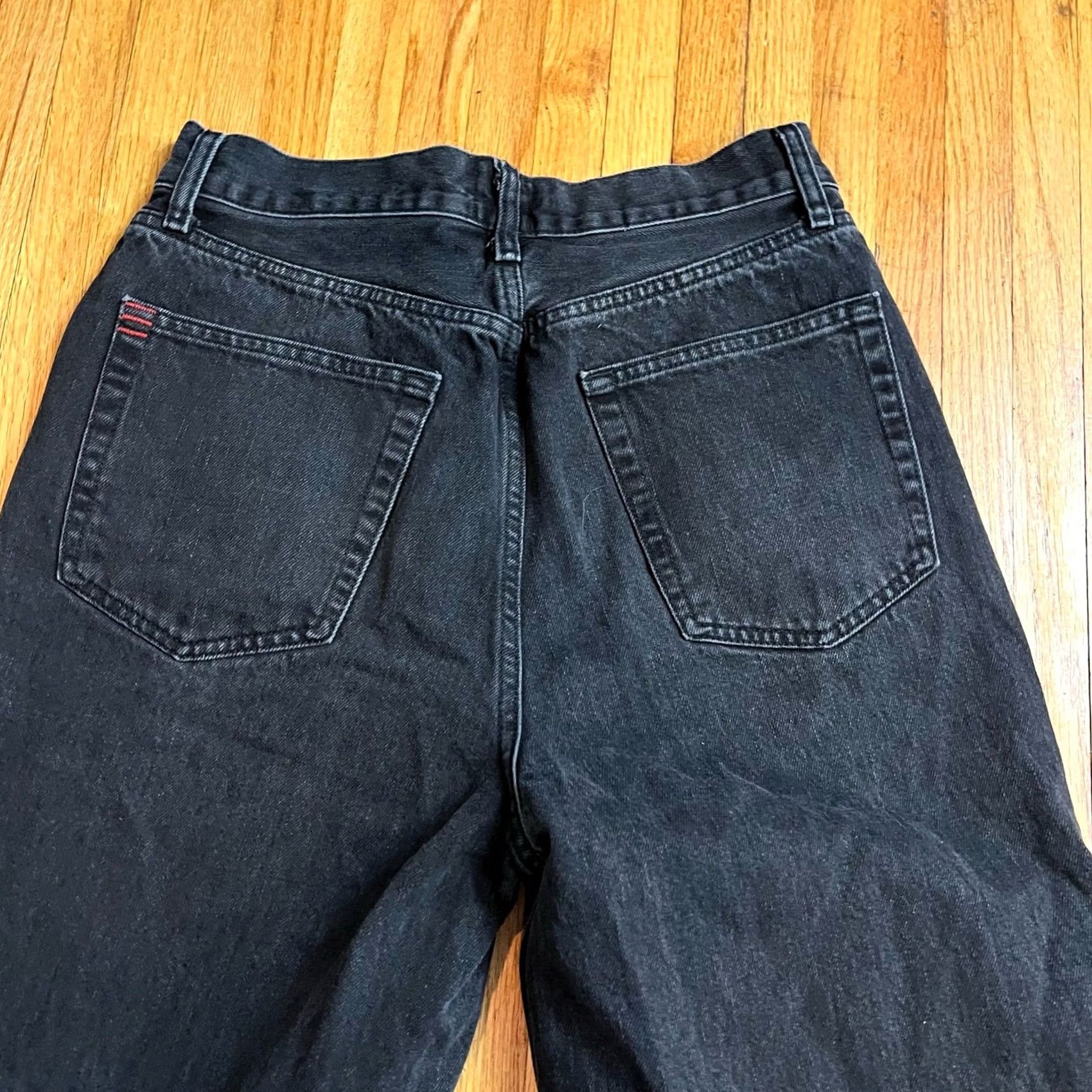 Bdg BDG Urban Outfitters Jeans Womens 29 High Rise Baggy Wide Black Distressed Wide-Leg Pants Womens 29 Regular Black Distressed BDG Jeans Size 29" - 4 Thumbnail