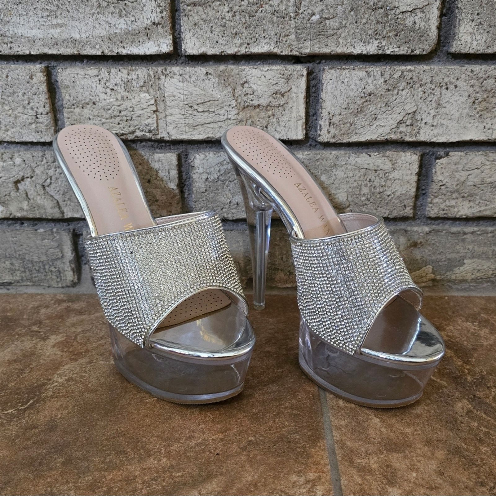 Other Silver | AZALEA WANG | Libby Platform Heels Size US 7.5 / IT 37.5 - 2 Thumbnail