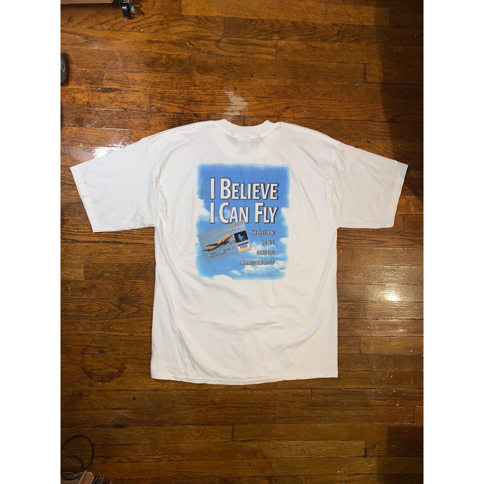 Gildan Southwest Airlines Visa Promo T Shirt I Believe I Can Fly XL Size US XL / EU 56 / 4 - 7 Thumbnail