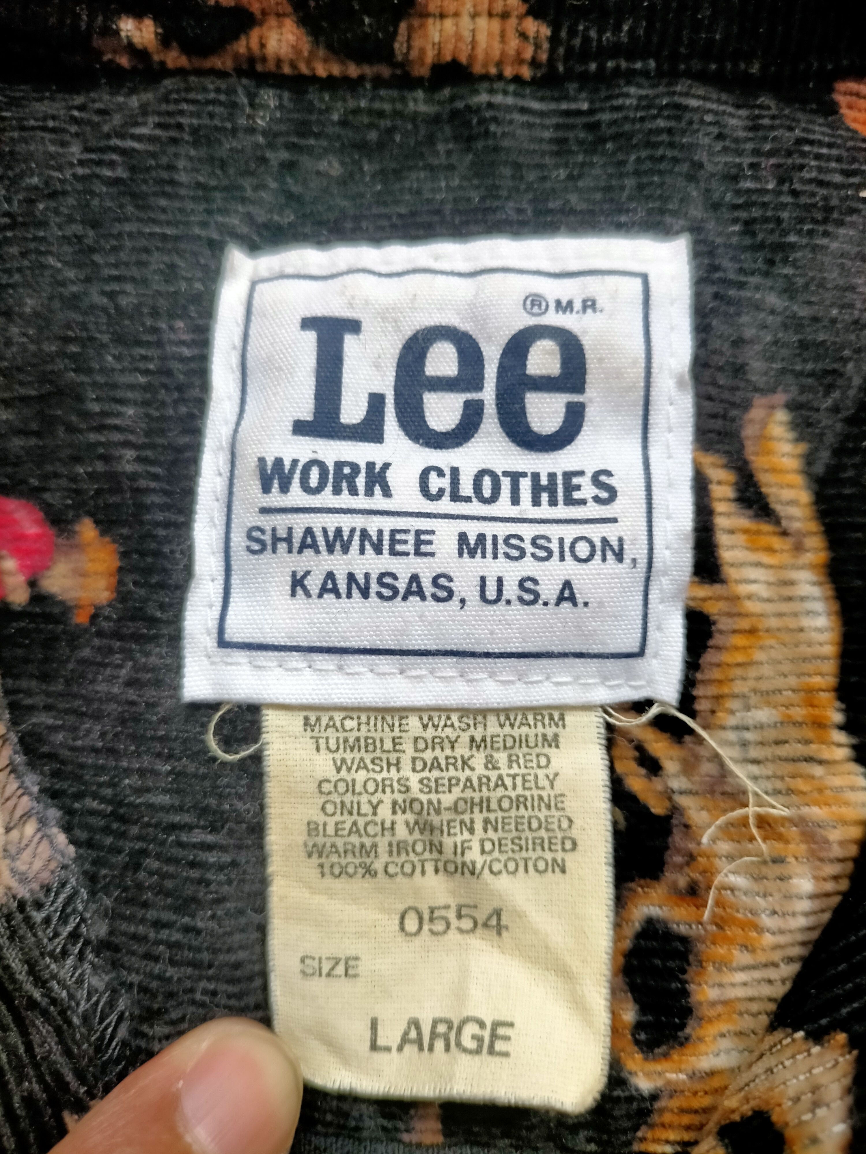 Lee 🔥Rare Lee Coudroy Full print Work shirt button ups Size US L / EU 52-54 / 3 - 17 Thumbnail