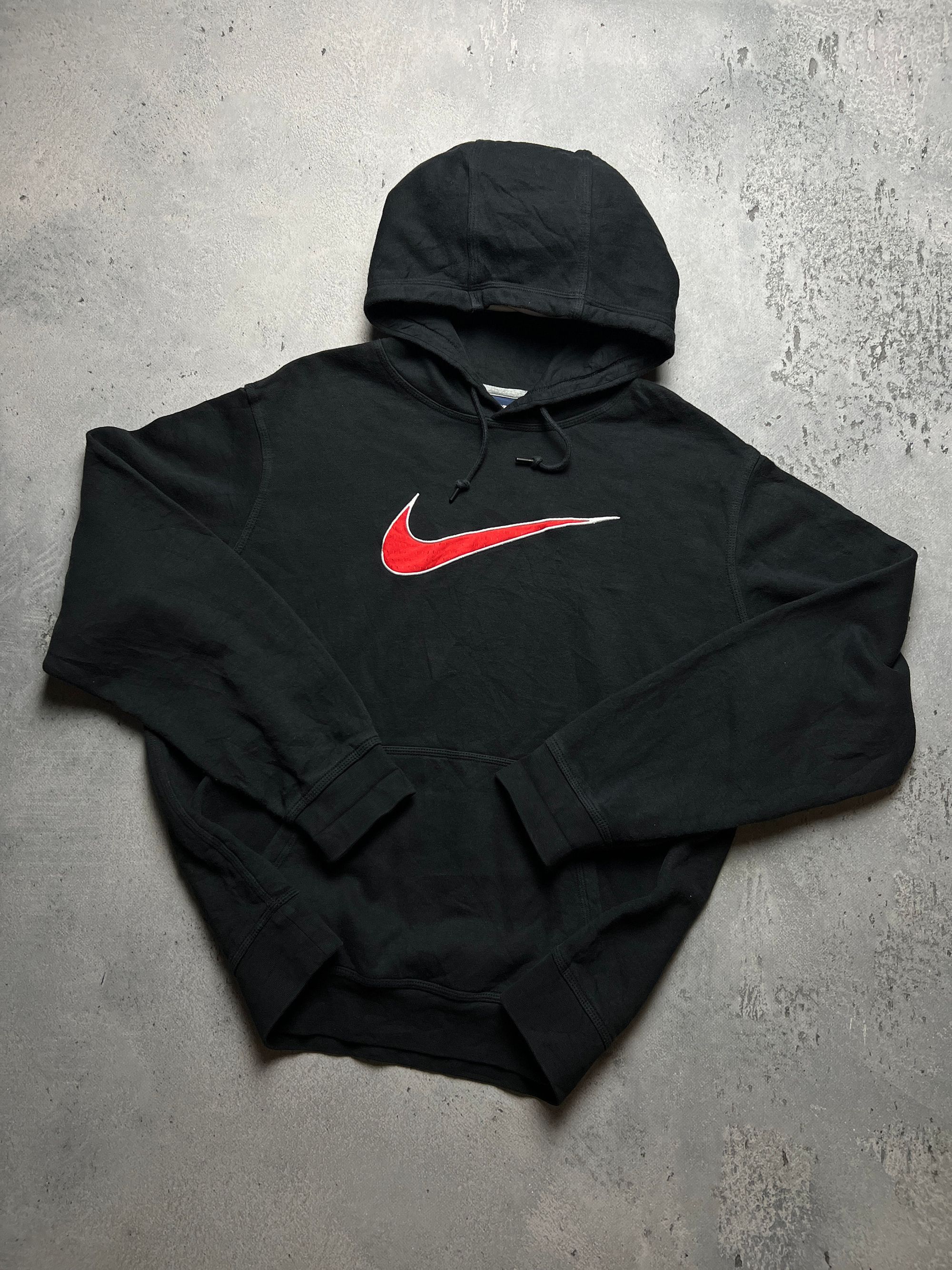 Nike Nike vintage hoodie center swoosh logo spellout y2k crew Size US XL / EU 56 / 4 - 7 Thumbnail