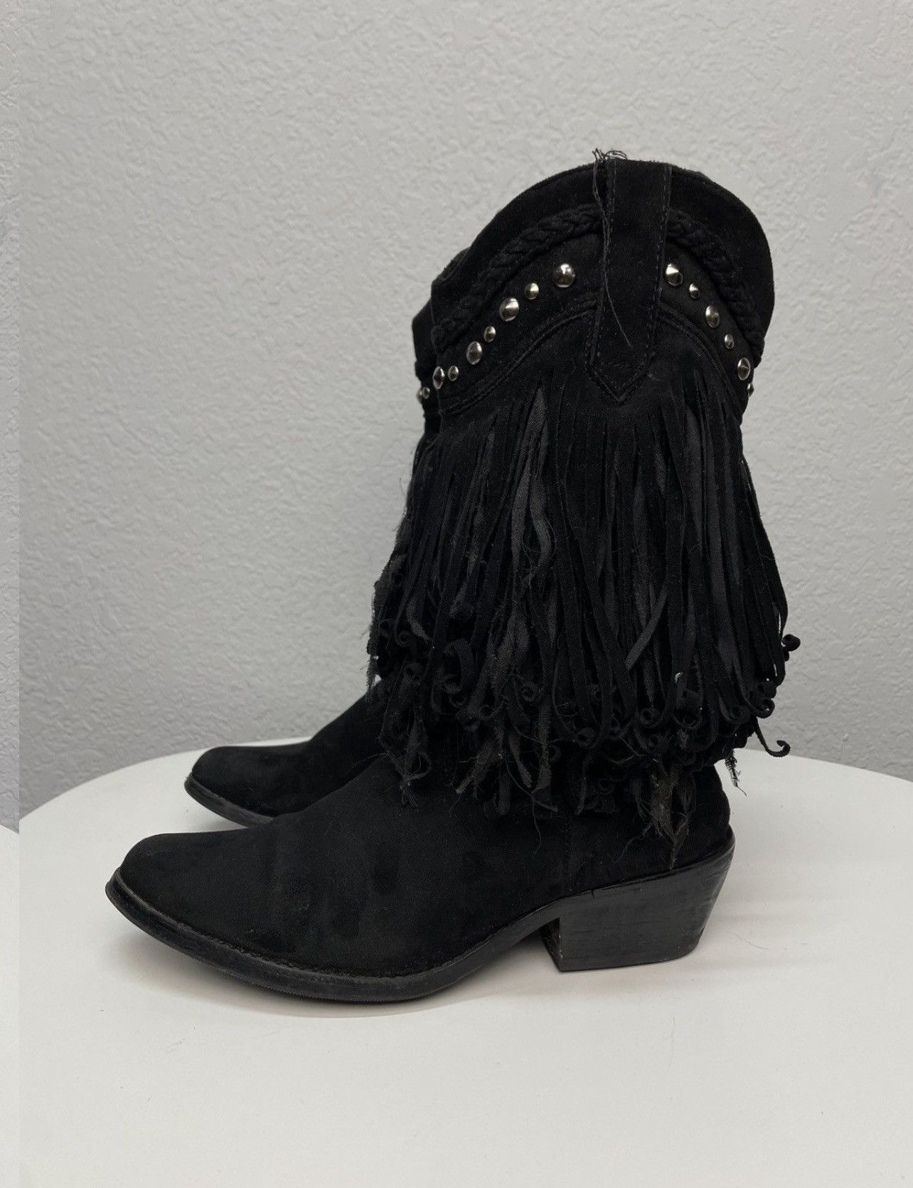 If Six Was Nine Vintage Italian AS 98 Rick Owens Style Leather Biker Boots Size US 8 / IT 38 - 5 Thumbnail