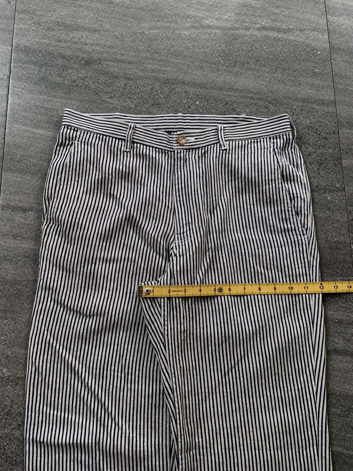 Comme des Garcons Homme Deux FREE TAX! CDGH Deux Linen Striped Trousers Size US 31 - 13 Thumbnail