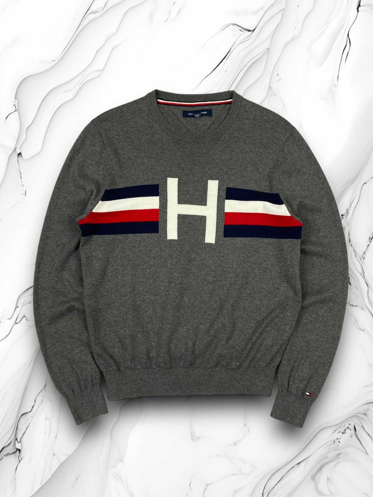 Tommy Hilfiger Tommy Hilfiger Designer Big Logo Knitted Sweater Size US XS / EU 42 / 0 - 1 Thumbnail