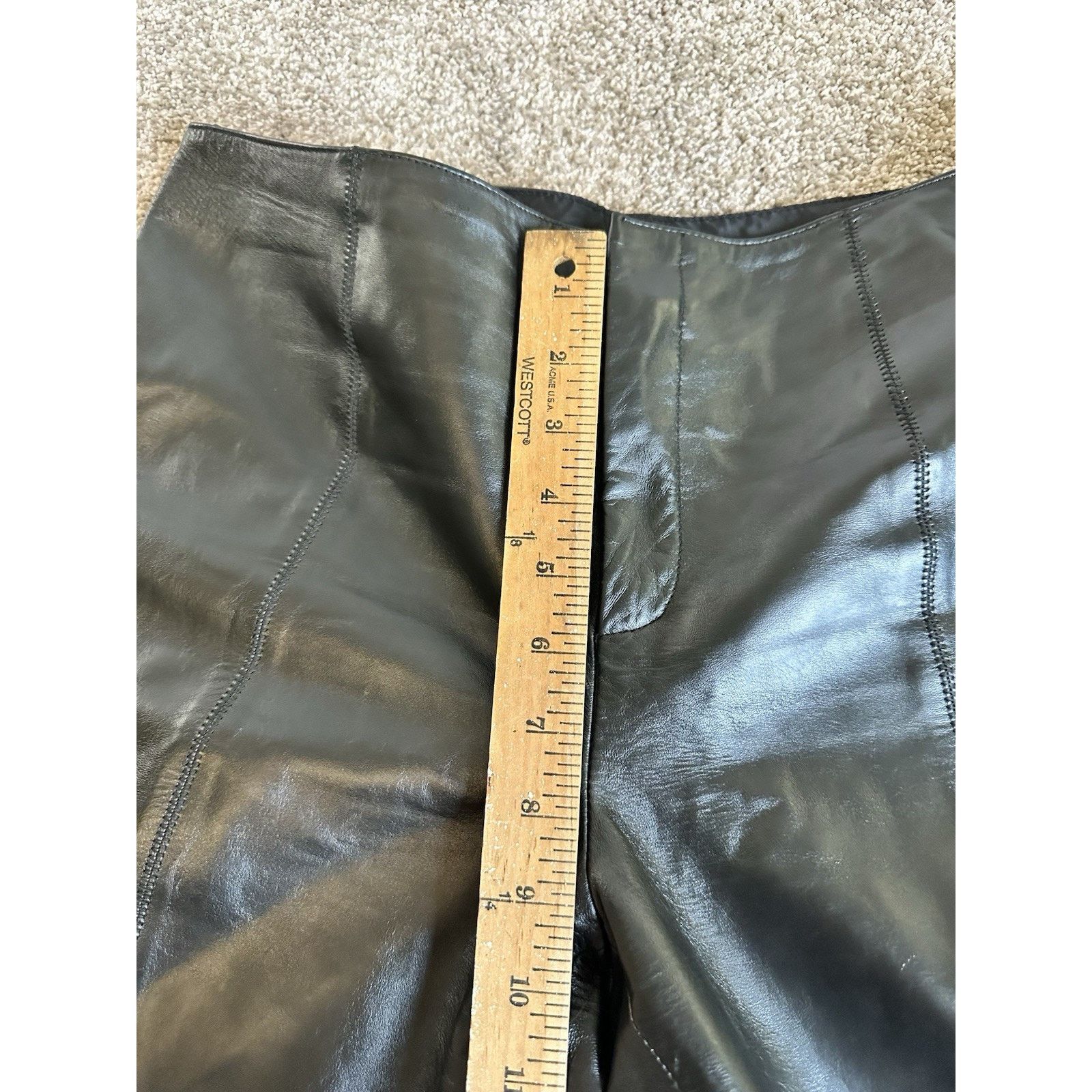 Nine West Nine West Black 100% Genuine Leather Pants Women’s Size 6 Size 28" / US 6 / IT 42 - 4 Thumbnail