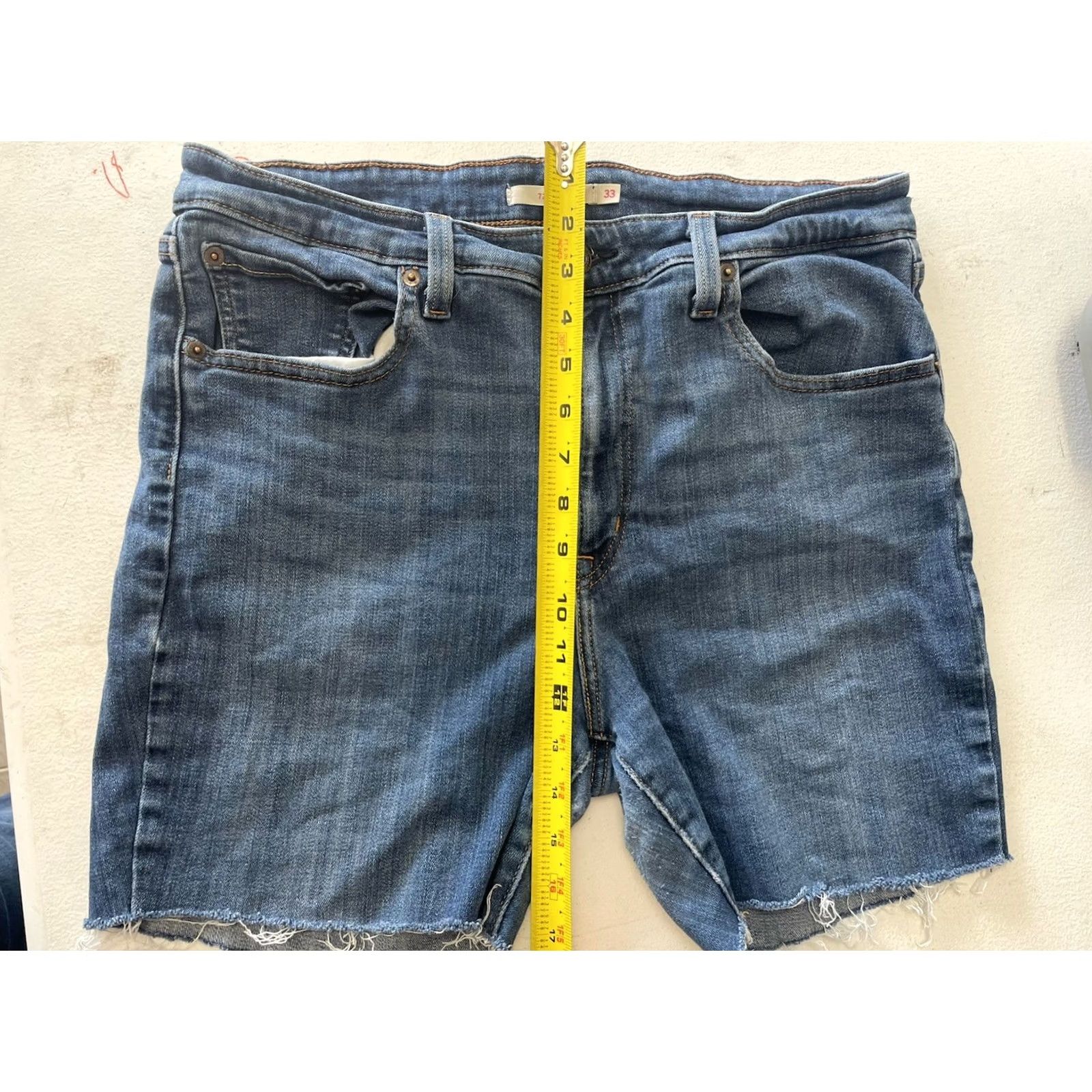 Levi's Levi's Women Cut Off Shorts Size 33 Summer Travel Beach Elastane Blue Denim Size 24" / US 00 / IT 34 - 5 Thumbnail