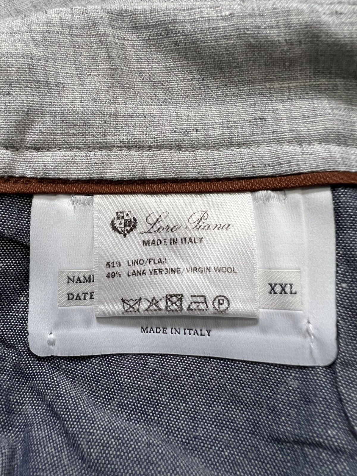 Loro Piana Loro Piana - Flax Virgin Wool Linen Blend Drawstring Trouser Size US 40 / EU 56 - 17 Thumbnail