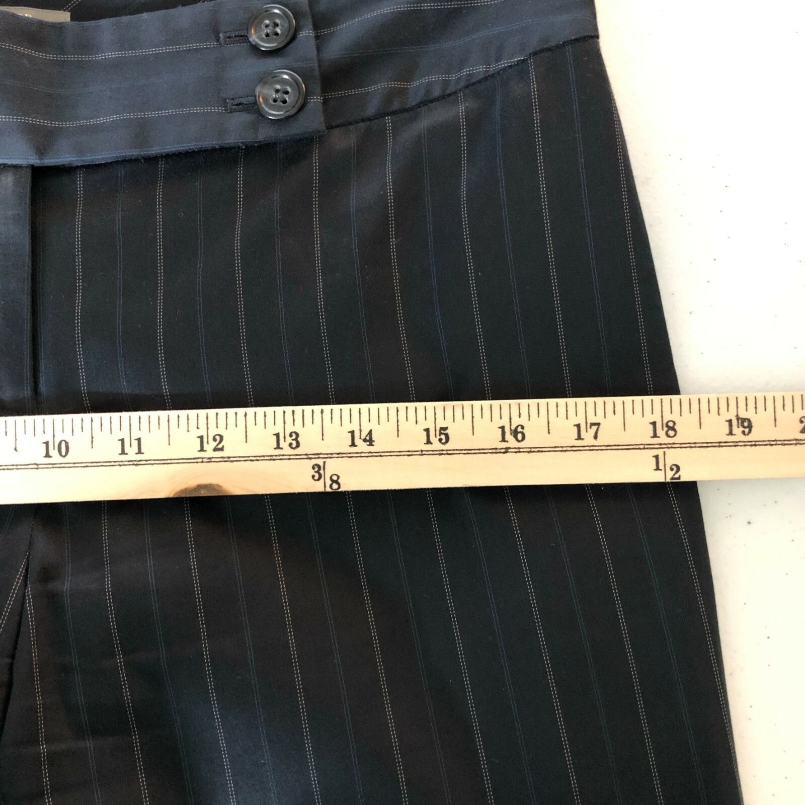Ann Taylor Ann Taylor Womens Lindsay Dress Pants Cotton Blend Pinstripe Size 27" / US 4 / IT 40 - 6 Thumbnail