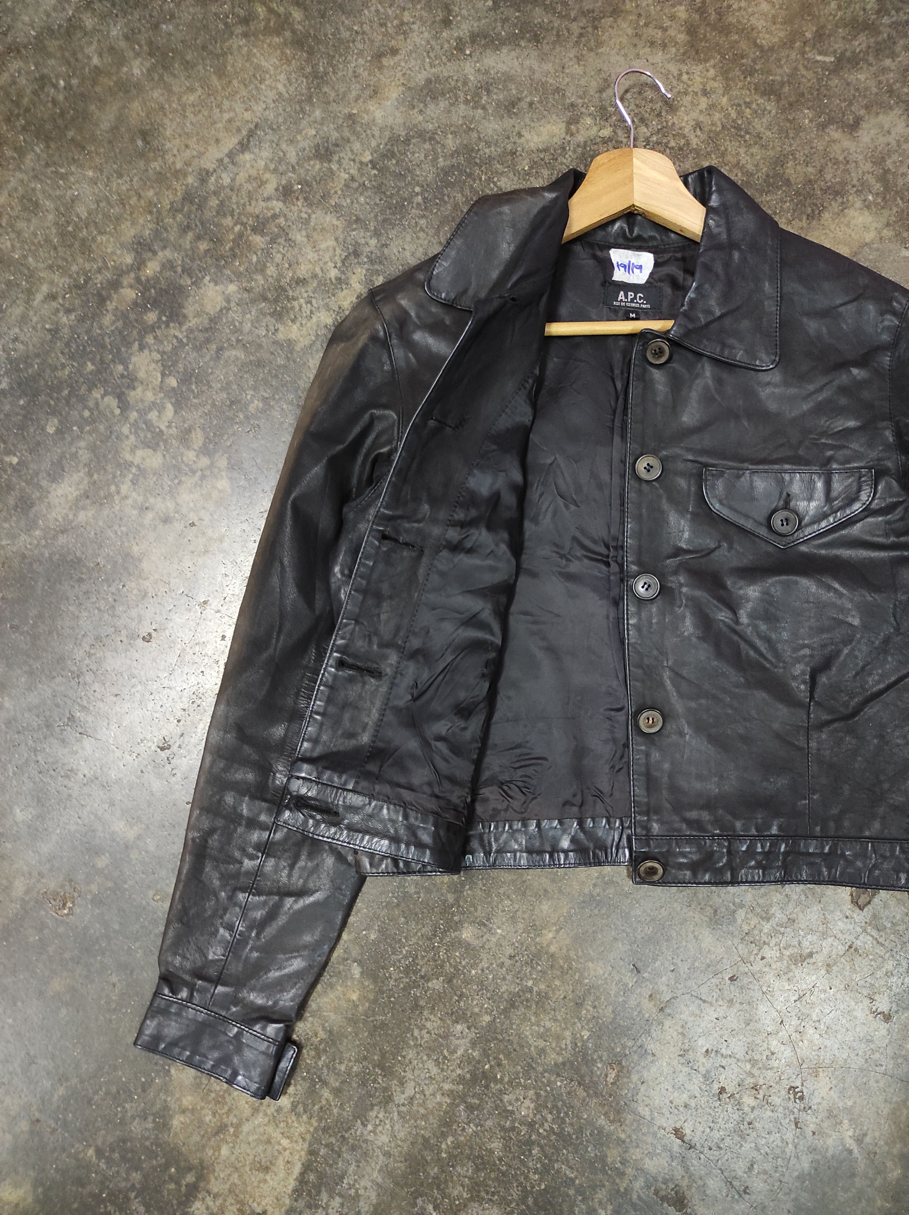 A.P.C. × Genuine Leather × Vintage APC VTG GENUINE LEATHER JACKET SUN FADED Size US M / EU 48-50 / 2 - 2 Thumbnail