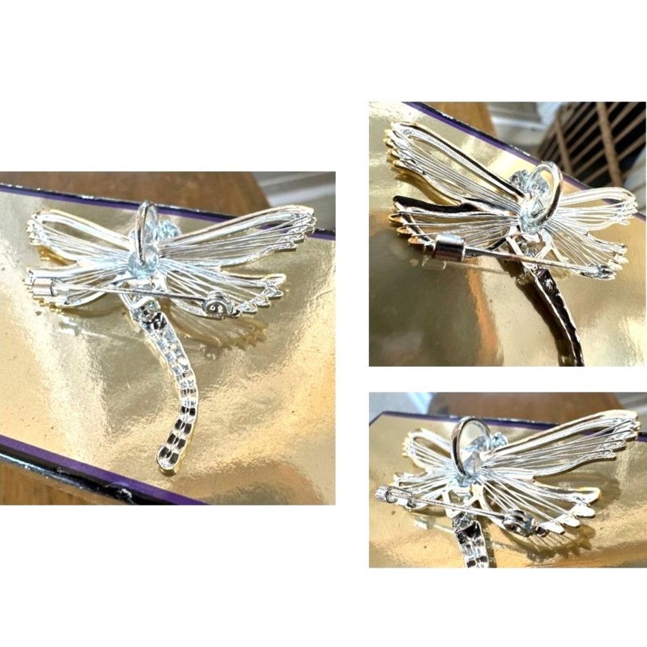 Handmade Dragonfly Pendant Brooch Pin Filigree New Firefly Jewelry F Size ONE SIZE - 12 Thumbnail