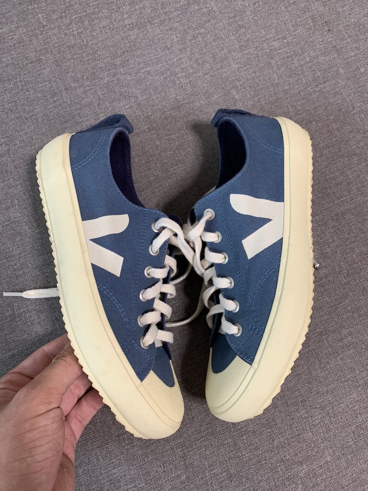 Veja Veja Nova Canvas Low Top Trainer Sneakers Blue Size 38 Size US 8 / IT 38 - 3 Thumbnail