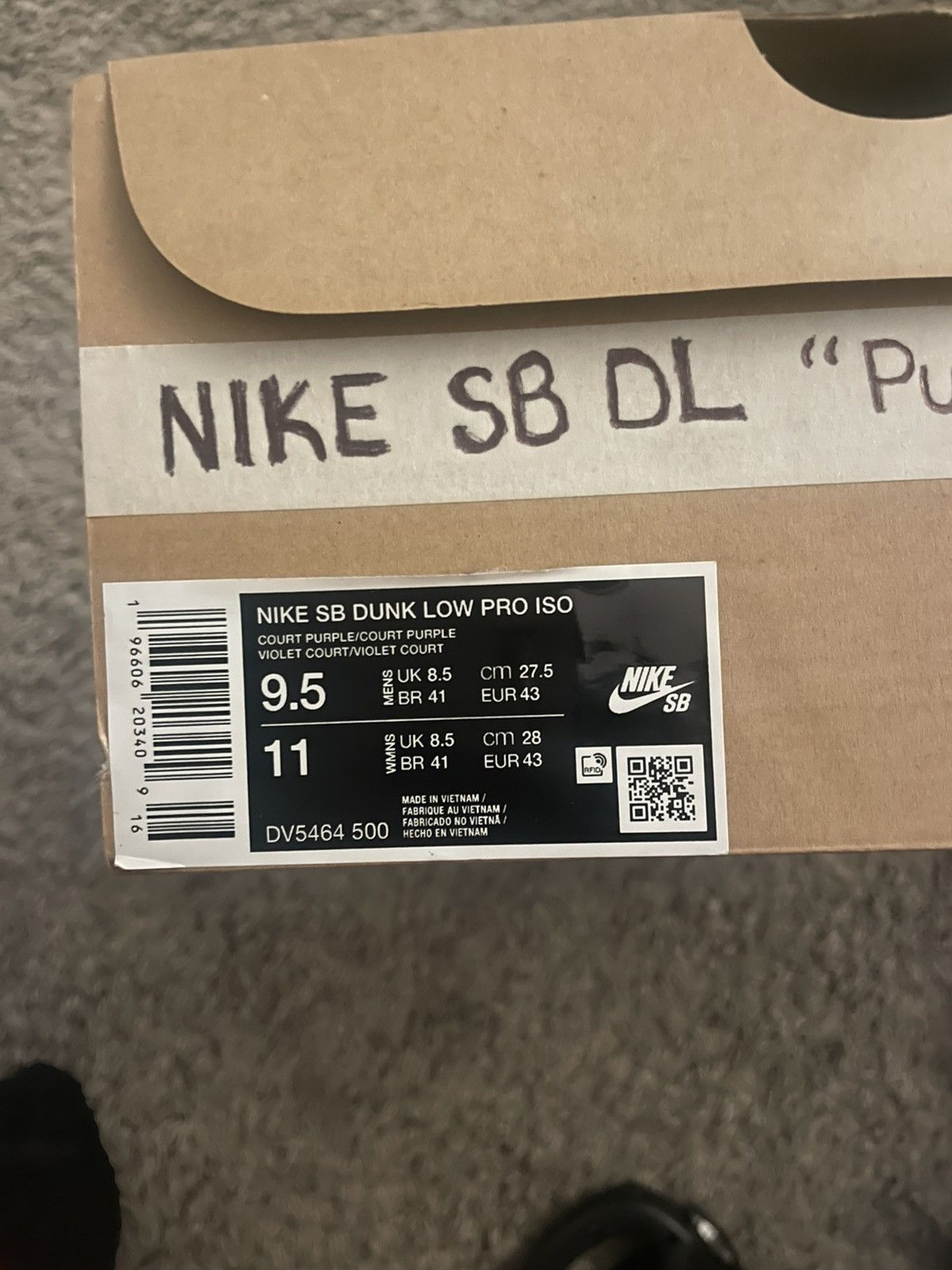 Nike Nike SB Dunk Low Orange Label Court Purple Size US 9.5 / EU 42-43 - 9 Thumbnail