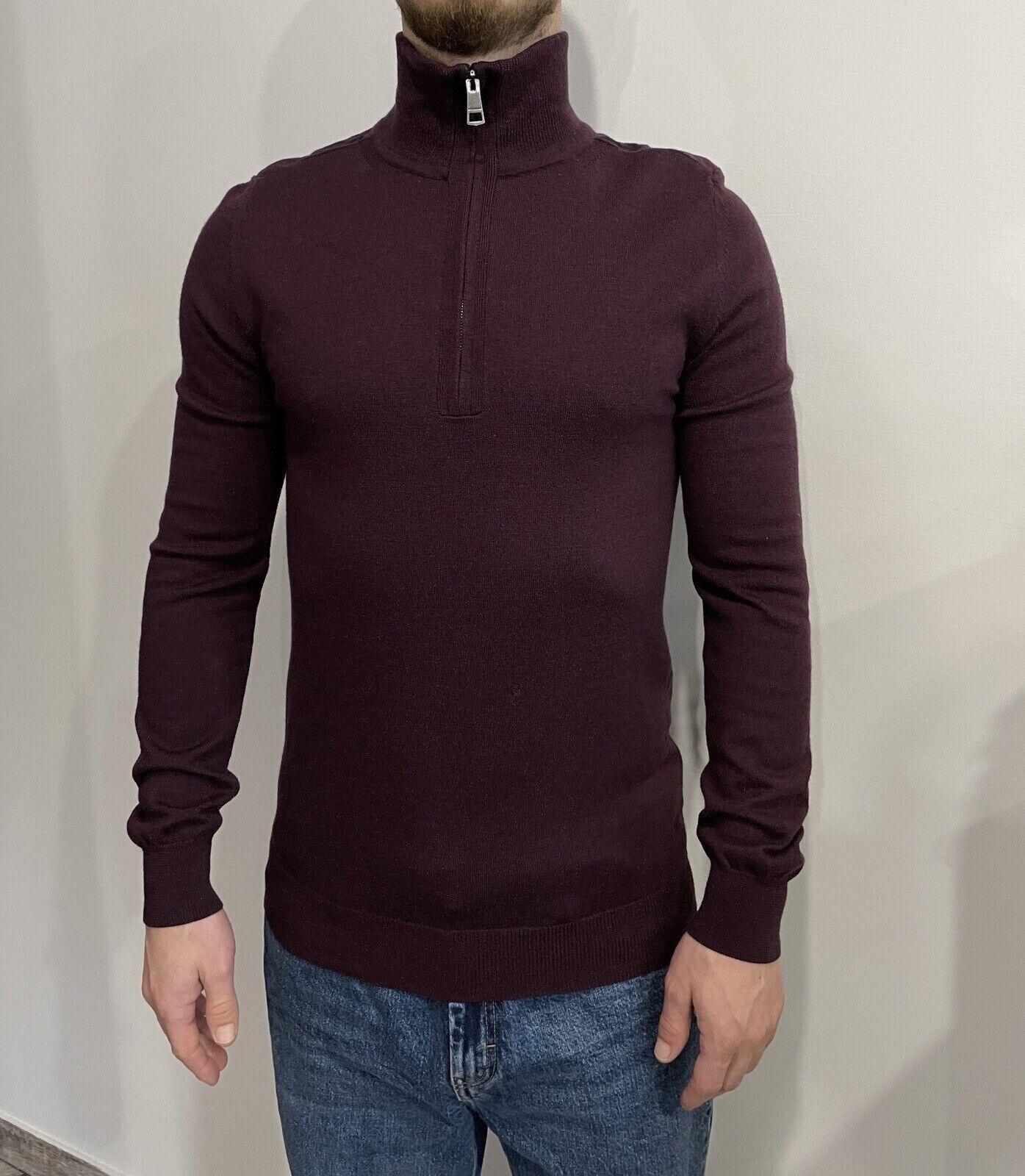 Burberry BURBERRY BRIT SWEATER PULLOVER 1/4 ZIP MERINO WOOL MENS Size US M / EU 48-50 / 2 - 4 Thumbnail