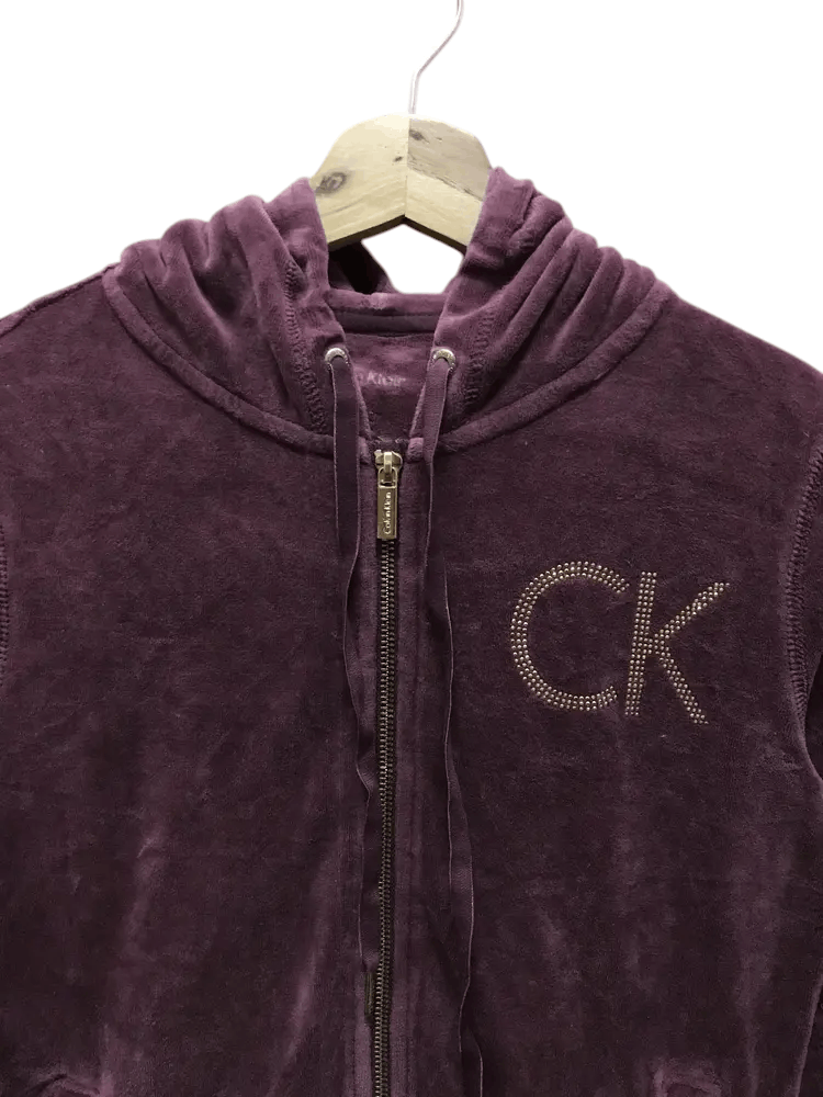 Calvin Klein Calvin Klein Velvet Hoodies Size XS / US 0-2 / IT 36-38 - 4 Thumbnail