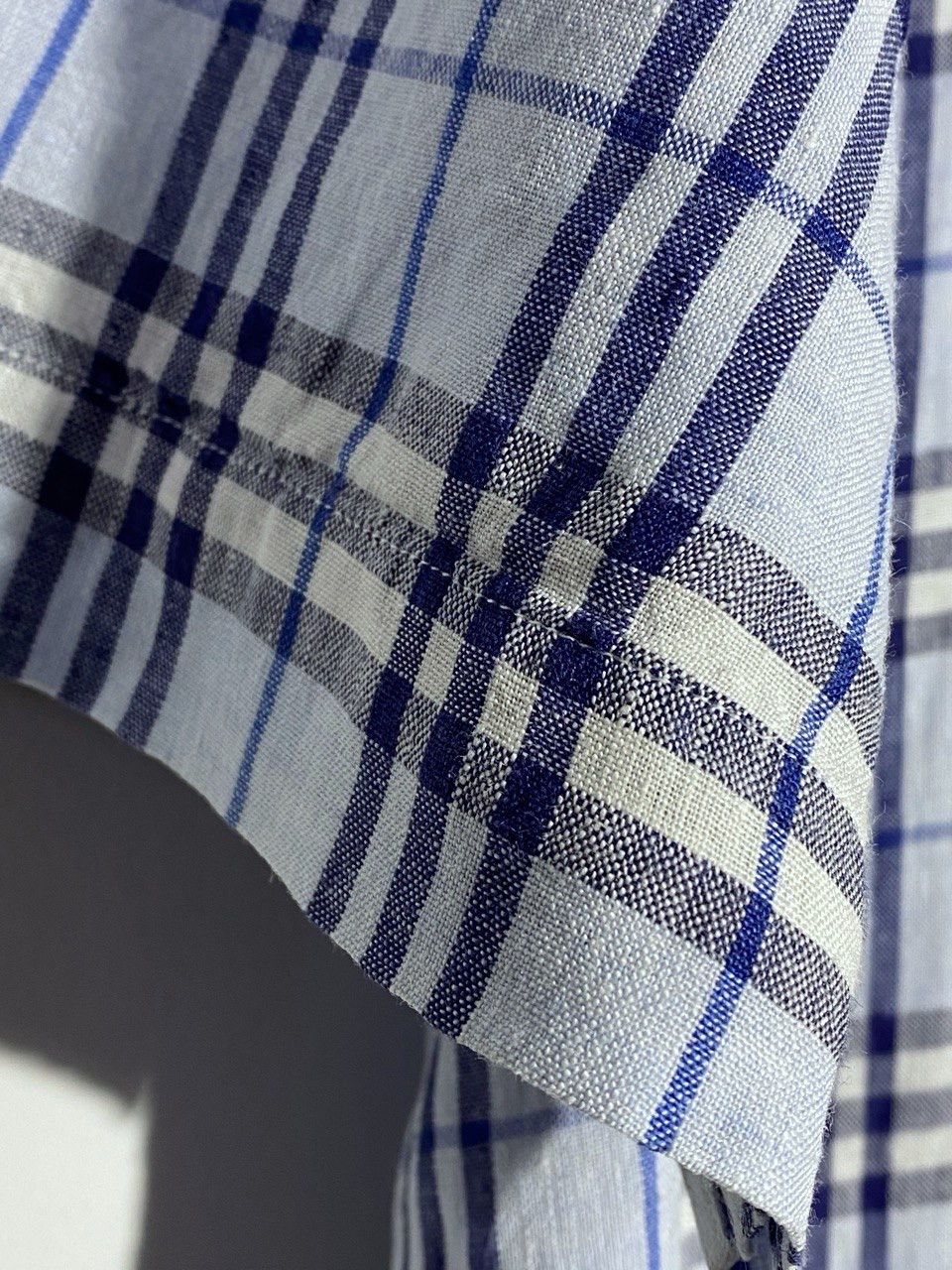 Burberry Burberry London All Over Checked Linen Shirt Rare Item Size US L / EU 52-54 / 3 - 10 Thumbnail