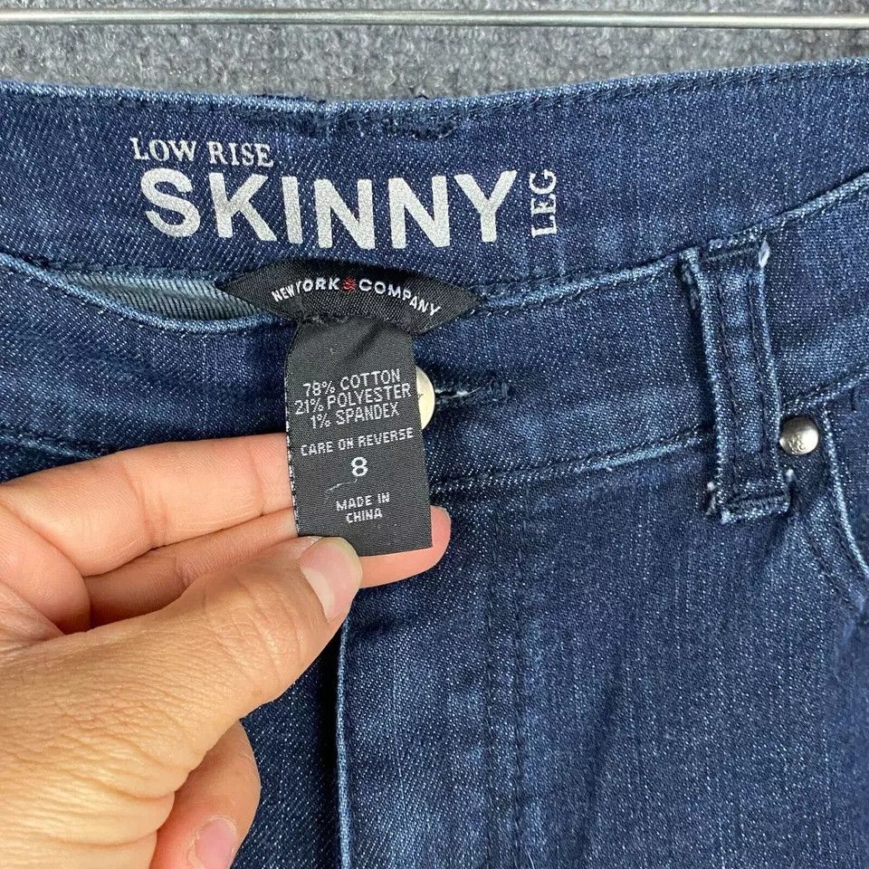 Other New York & Company Skinny Low Rise Jeans Women's 8 Denim Size 30" / US 8 / IT 44 - 4 Thumbnail