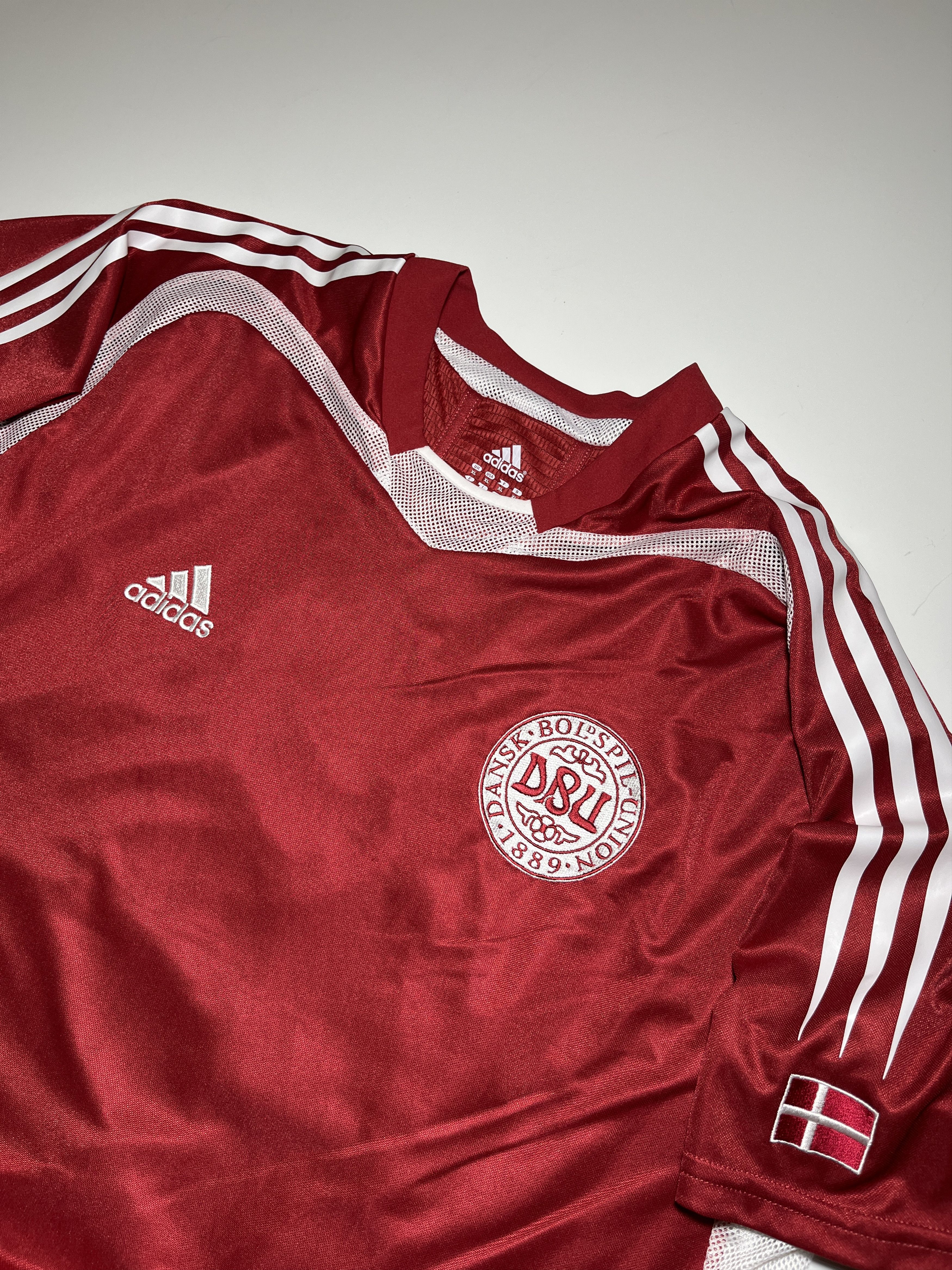 Adidas × Vintage Adidas Denmark National Team 2004-05 Home Match Issue Jersey Size US XL / EU 56 / 4 - 7 Thumbnail