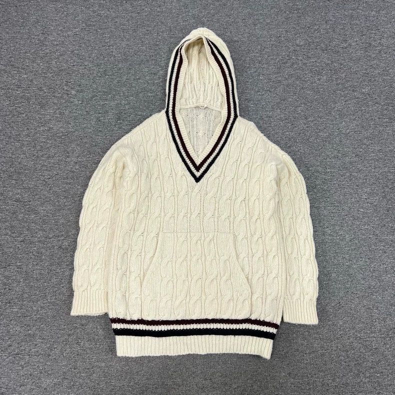 Celine Celine Preppy striped twist knit V-neck sweater 2501-Nextar Size US S / EU 44-46 / 1 - 1 Thumbnail