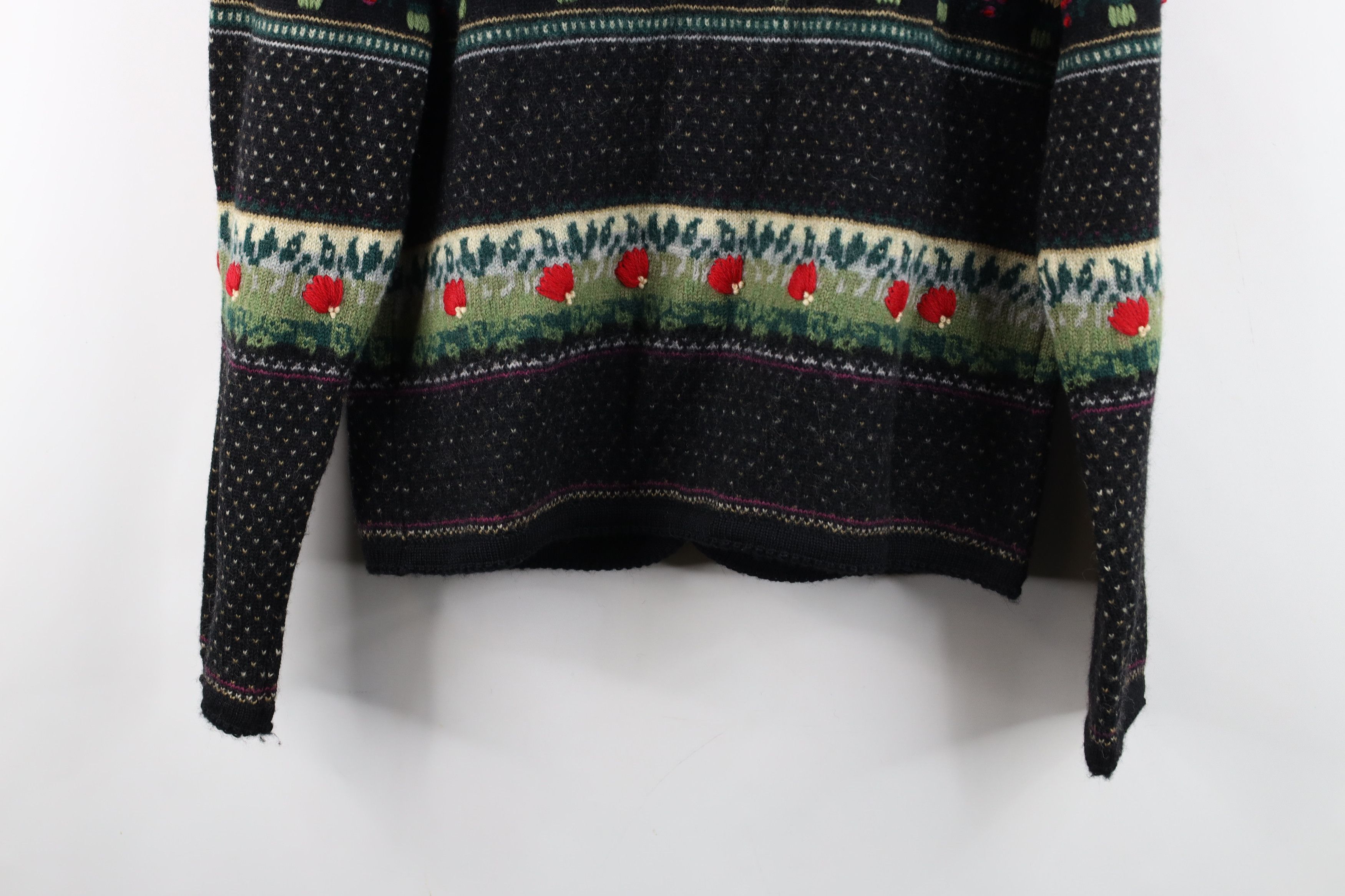 Vintage Vintage 90s Streetwear Wool Fair Isle Cardigan Sweater Size M / US 6-8 / IT 42-44 - 11 Thumbnail