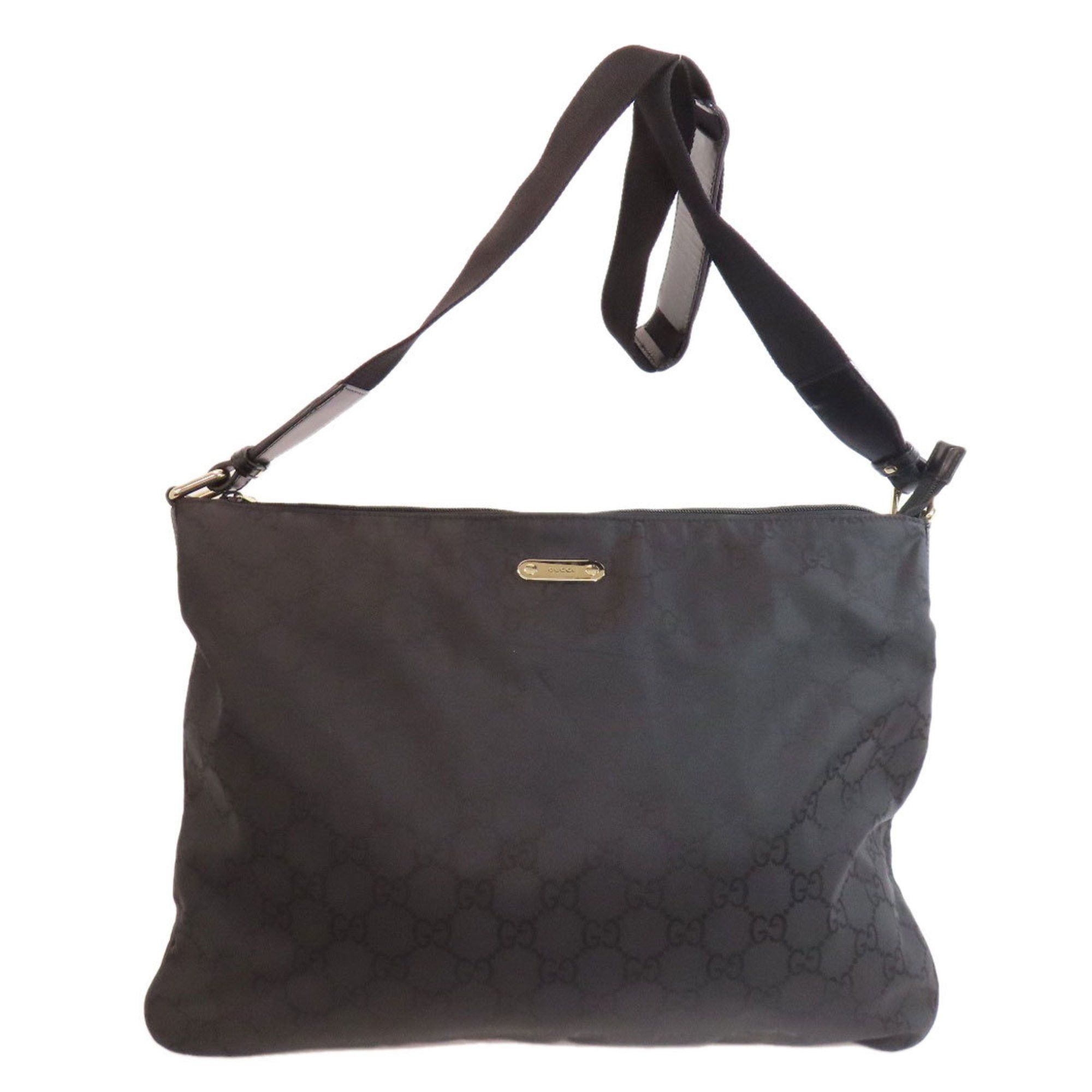 Gucci 190628 Outlet GG Shoulder Bag Nylon Material Women's Gucci in Black