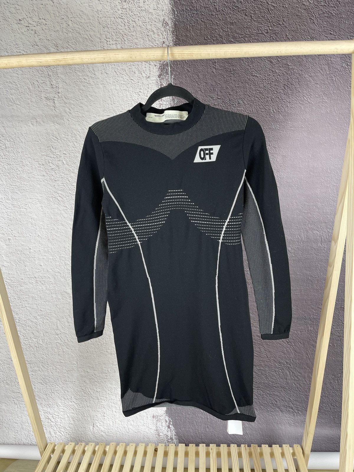 image of Off White Off-White C/o Virgil Abloh Athletic Logo Dress In Black, Women's (Size Large)