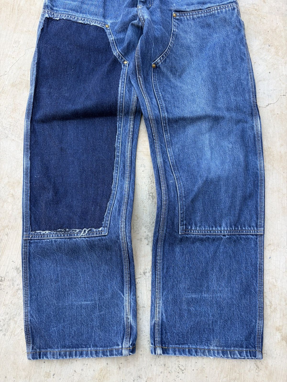 Carhartt Vintage 00s Carhartt Double Knee Denim Pant Size US 33 - 3 Thumbnail