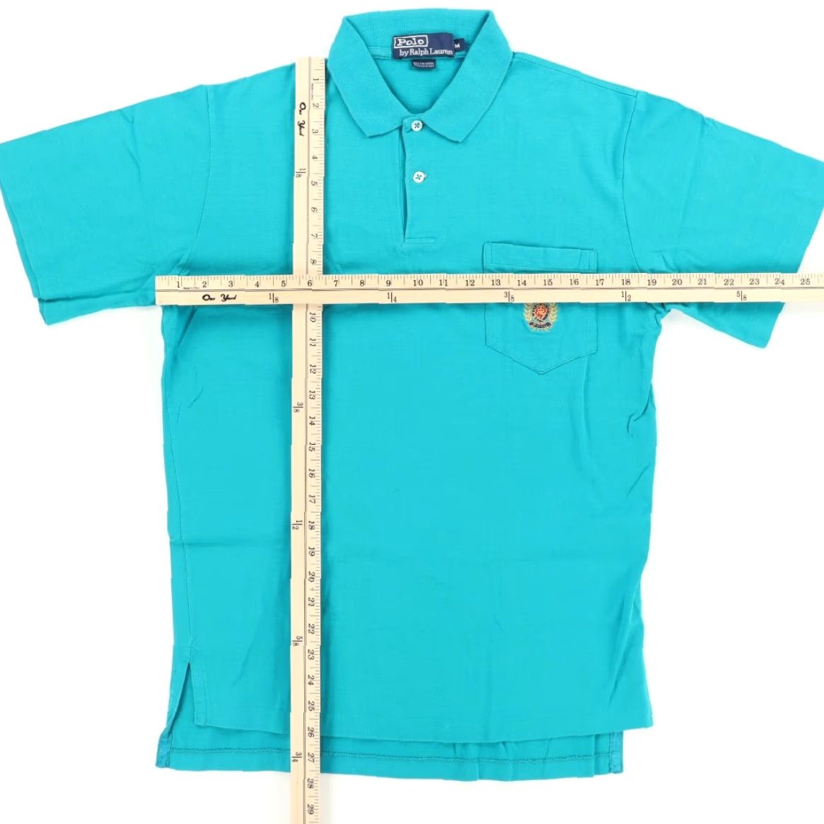 Polo Ralph Lauren VTG Polo Ralph Lauren Pocket 100% Fine Cotton Solid Polo Shirt Green Men's M Shirt Size US M / EU 48-50 / 2 - 3 Thumbnail