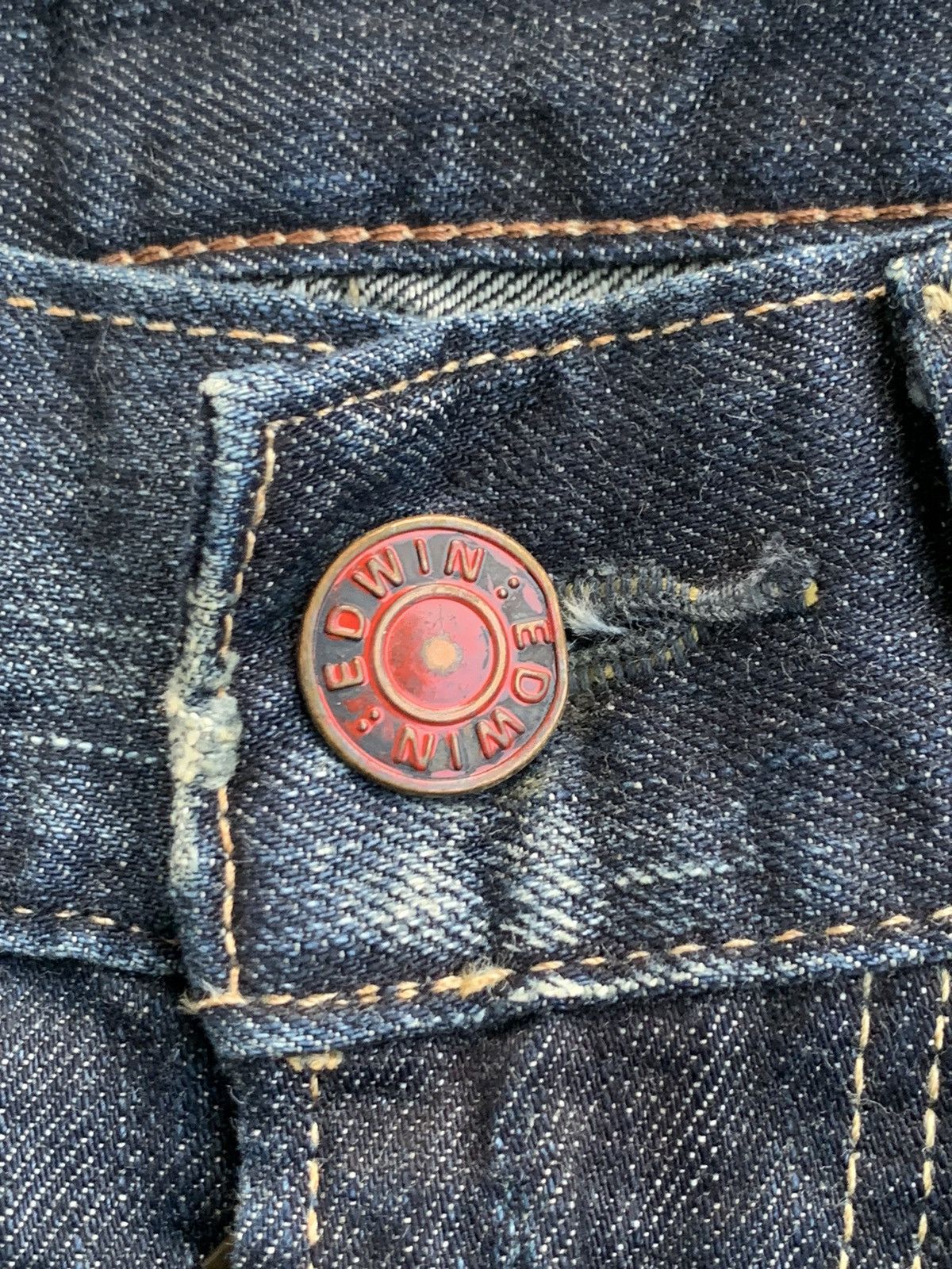 Edwin × Japanese Brand × Vintage Edwin Denim Blue Trip 503 Vintage Size US 34 / EU 50 - 9 Thumbnail