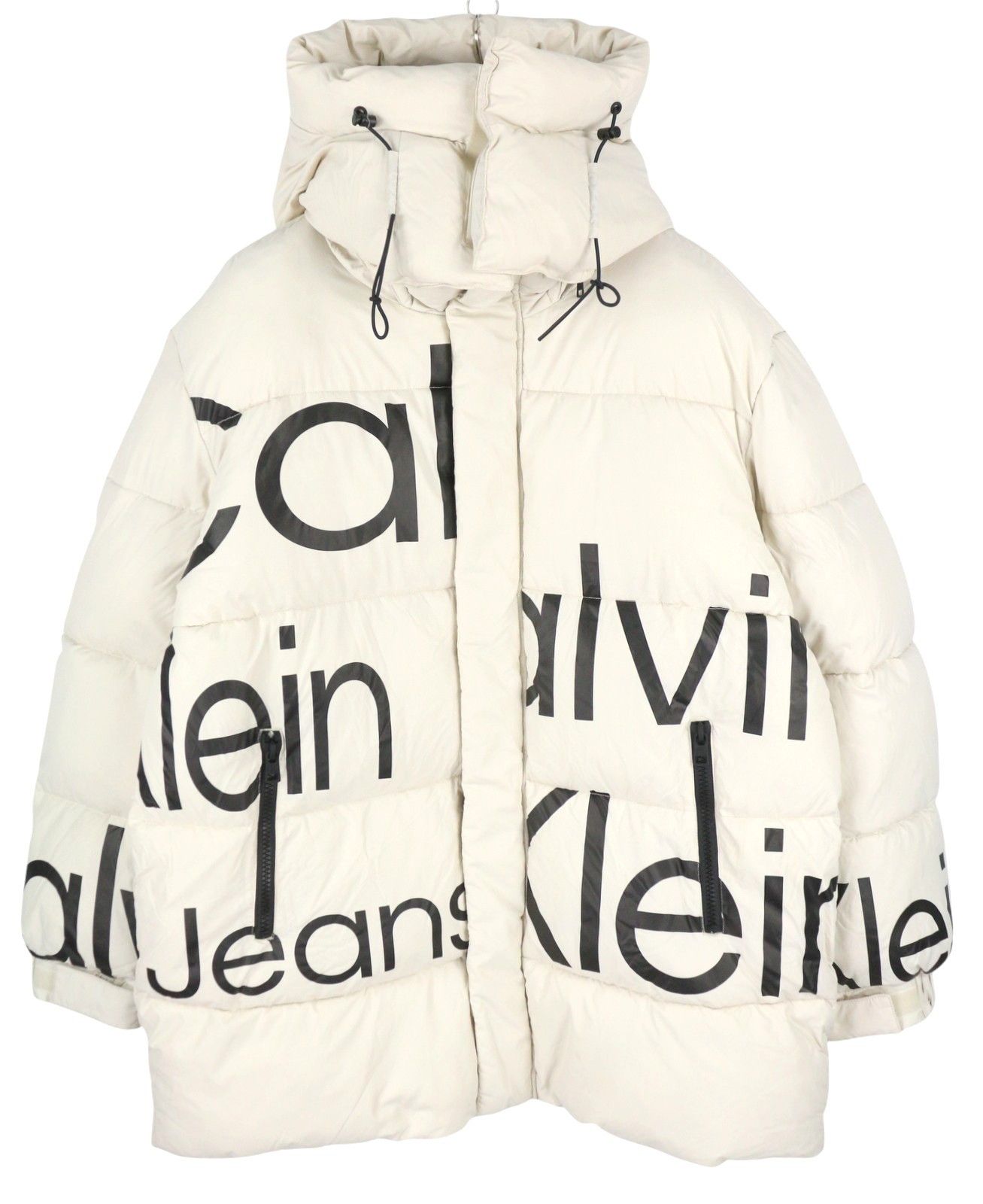Calvin Klein BOLD DISRUPTED LOGO L White Insulated Quilted Hooded 86401 Size US L / EU 52-54 / 3 - 1 Thumbnail