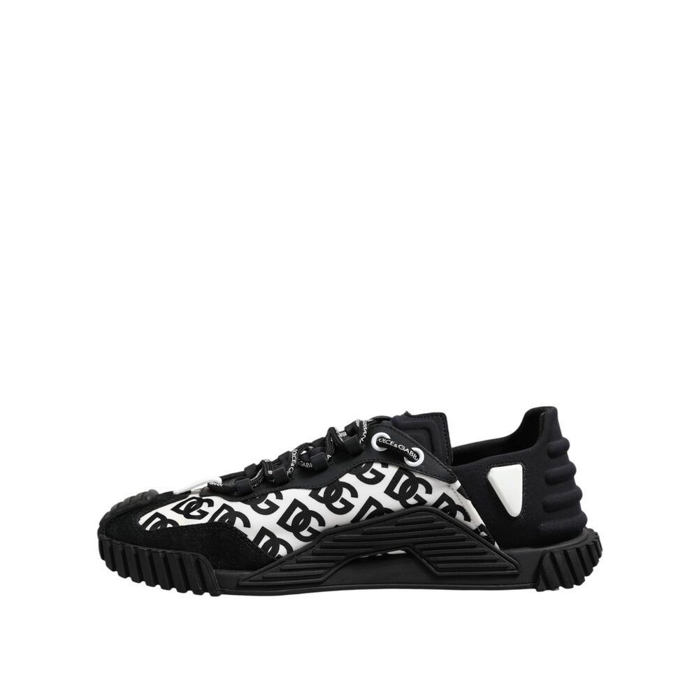 Dolce & Gabbana Dolce & Gabbana Black Logo Lace Up Low Top NS1 Sneakers Shoe Size US 12 / EU 45 - 5 Thumbnail