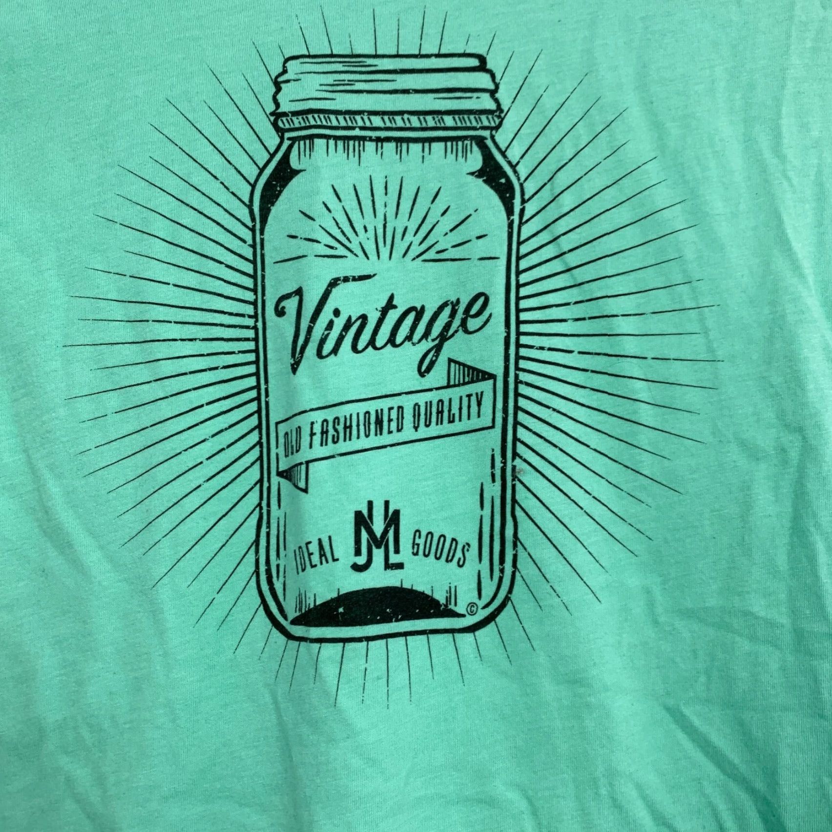 Vintage Bella Canvas Ideal Goods Vintage Mason Jar Label Green Short Sleeve T-Shirt M Women) Shirt Women M Green 90s Size M / US 6-8 / IT 42-44 - 5 Thumbnail