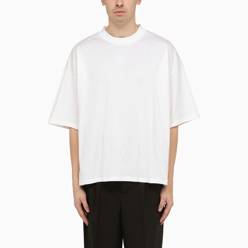 image of Studio Nicholson White Oversize Cotton T-Shirt, Men's (Size Small)