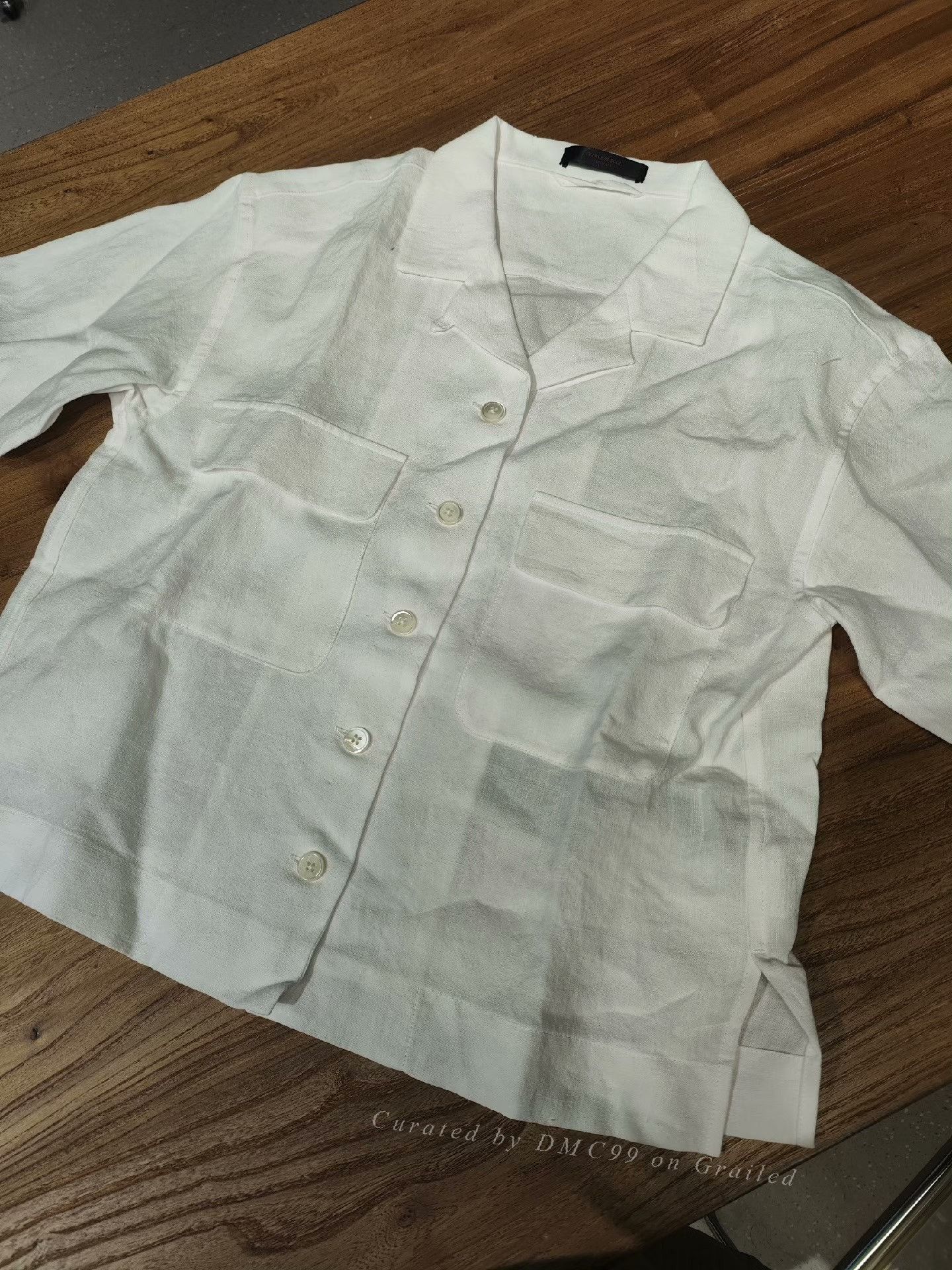 Margaret Howell Margaret Howell White Hemp Short-Sleeve Jacket Size XS / US 0-2 / IT 36-38 - 1 Thumbnail
