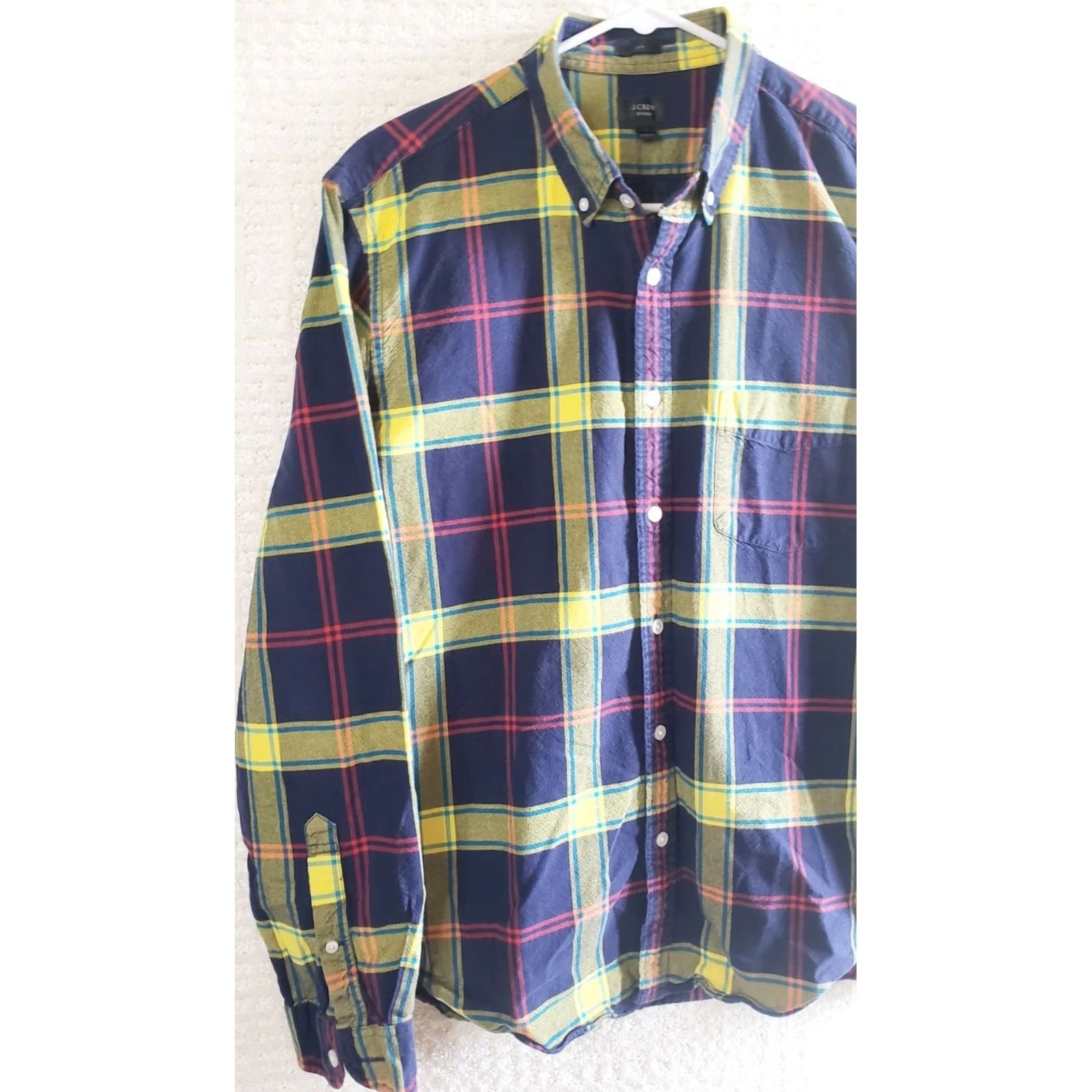 J.Crew J. Crew Oxford Shirt Slim Fit Button-Down Plaid Multicolor Long Sleeve Men’s Large Shirt Size US L / EU 52-54 / 3 - 4 Thumbnail