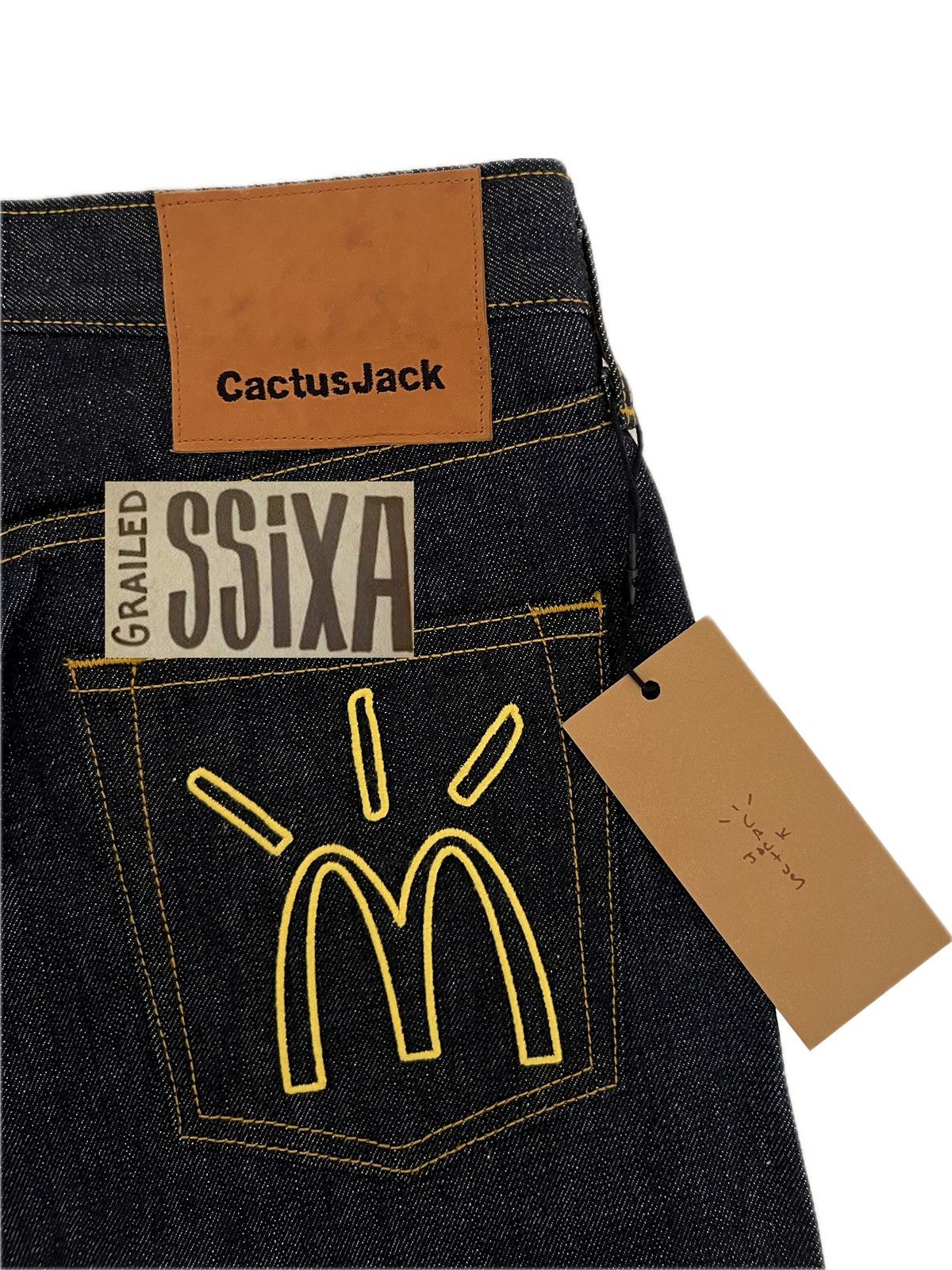 New Cactus Jack x Fragment Jeans 38 x 32 Mens Selvedge Denim