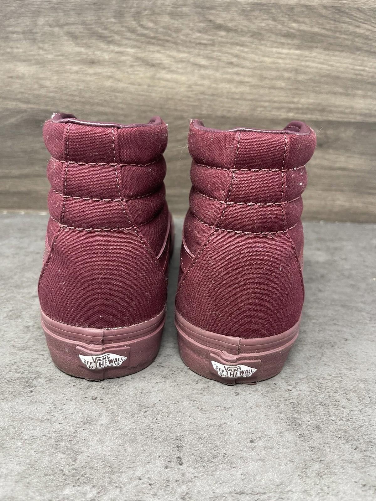 Vans Vans Sk8 Hi Shoes Mens Size 7.5 Burgundy Maroon Red Sneakers Size US 7.5 / EU 40-41 - 6 Thumbnail