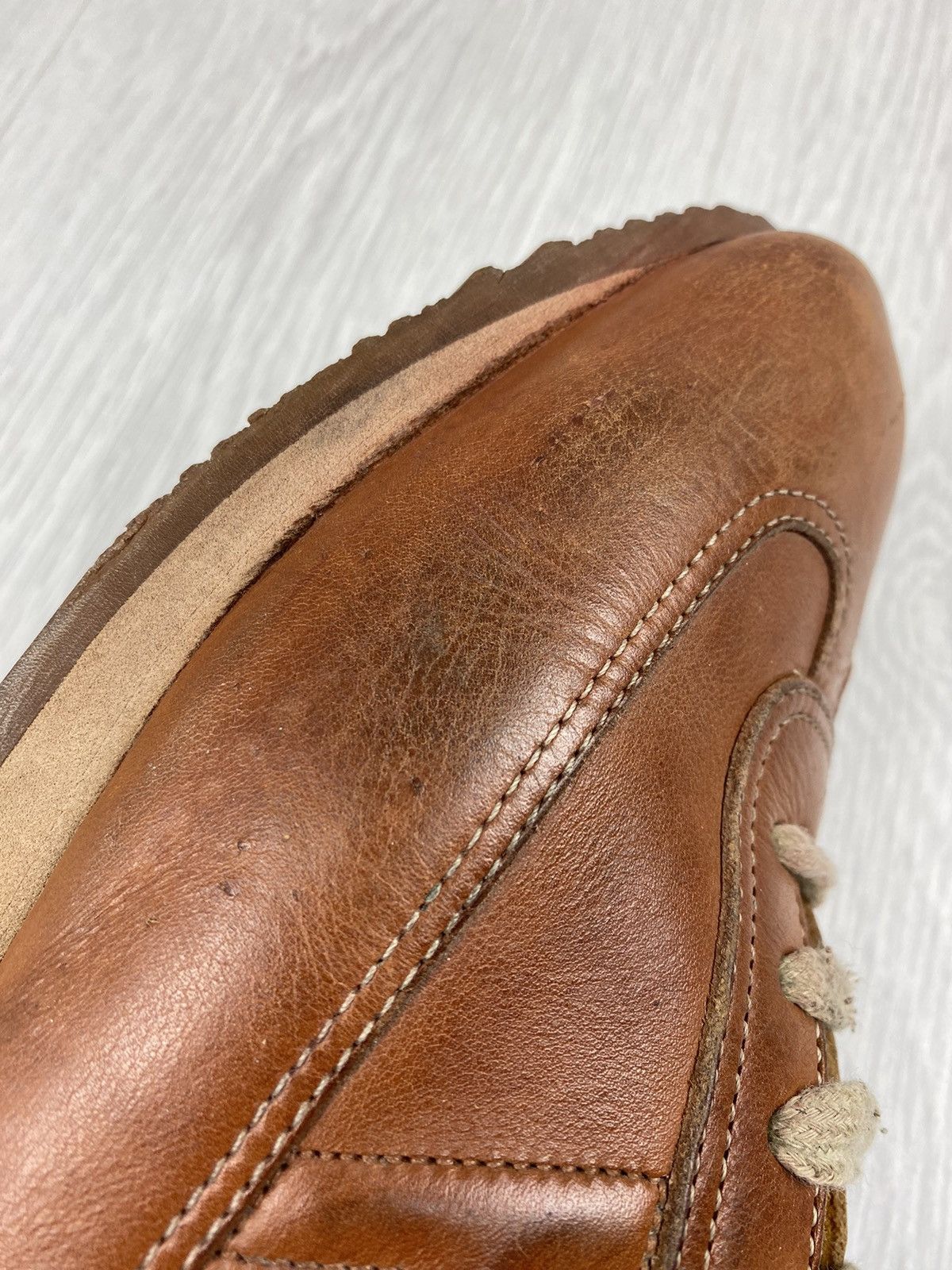 Hermes Vintage Hermes Leather Sneakers Shoes Brown 41 Size US 8 / EU 41 - 13 Thumbnail
