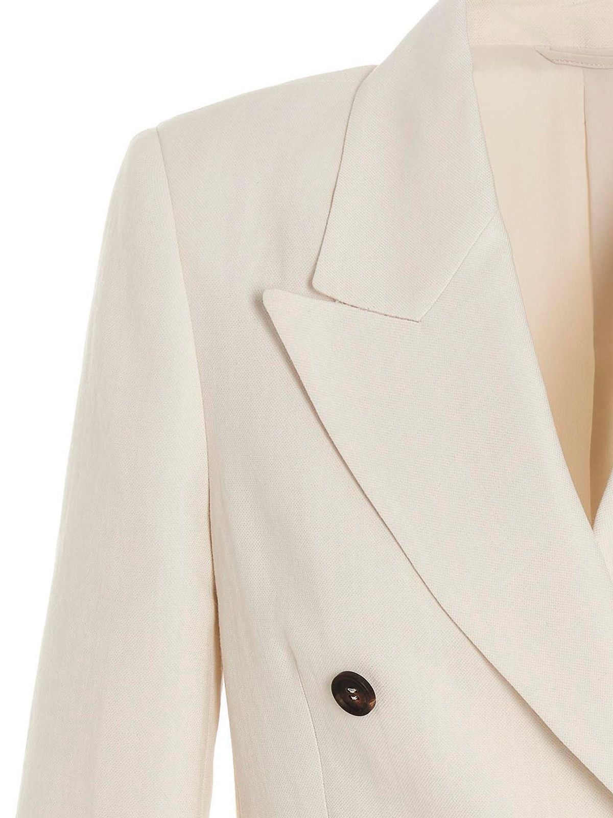 Brunello Cucinelli o1y0725 Blazer in Ivory Size M / US 6-8 / IT 42-44 - 3 Thumbnail
