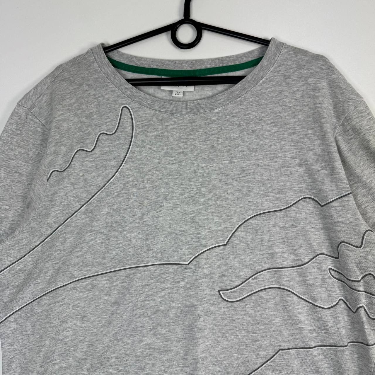 Lacoste Lacoste Big Crocodile Outline T-Shirt Grey Mens Size XL Size US XL / EU 56 / 4 - 2 Thumbnail