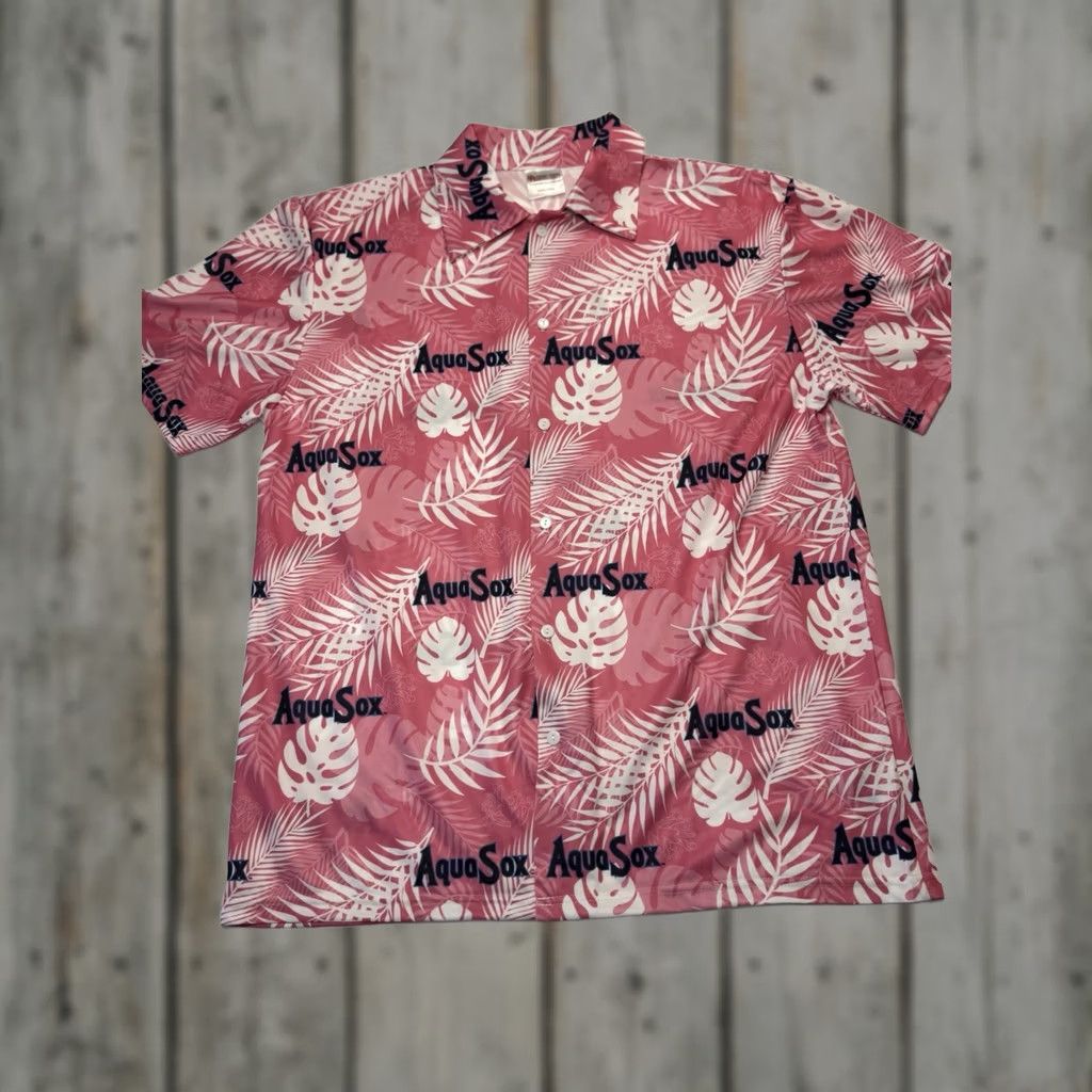 Pinko Everett Aquasox Hawaiian Shirt Men Large Pink Floral AOP Button Up Casual GUC Size US L / EU 52-54 / 3 - 1 Thumbnail